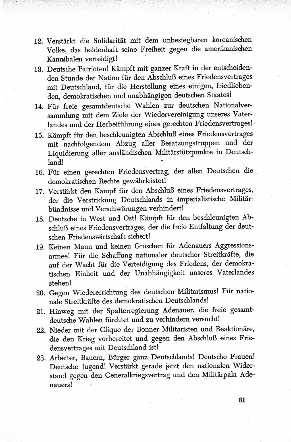 Dokumente der Sozialistischen Einheitspartei Deutschlands (SED) [Deutsche Demokratische Republik (DDR)] 1952-1953, Seite 31 (Dok. SED DDR 1952-1953, S. 31)