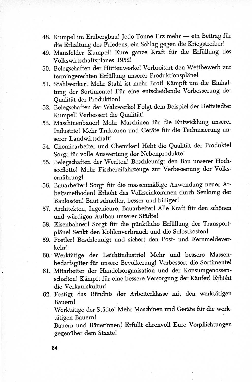 Dokumente der Sozialistischen Einheitspartei Deutschlands (SED) [Deutsche Demokratische Republik (DDR)] 1952-1953, Seite 34 (Dok. SED DDR 1952-1953, S. 34)