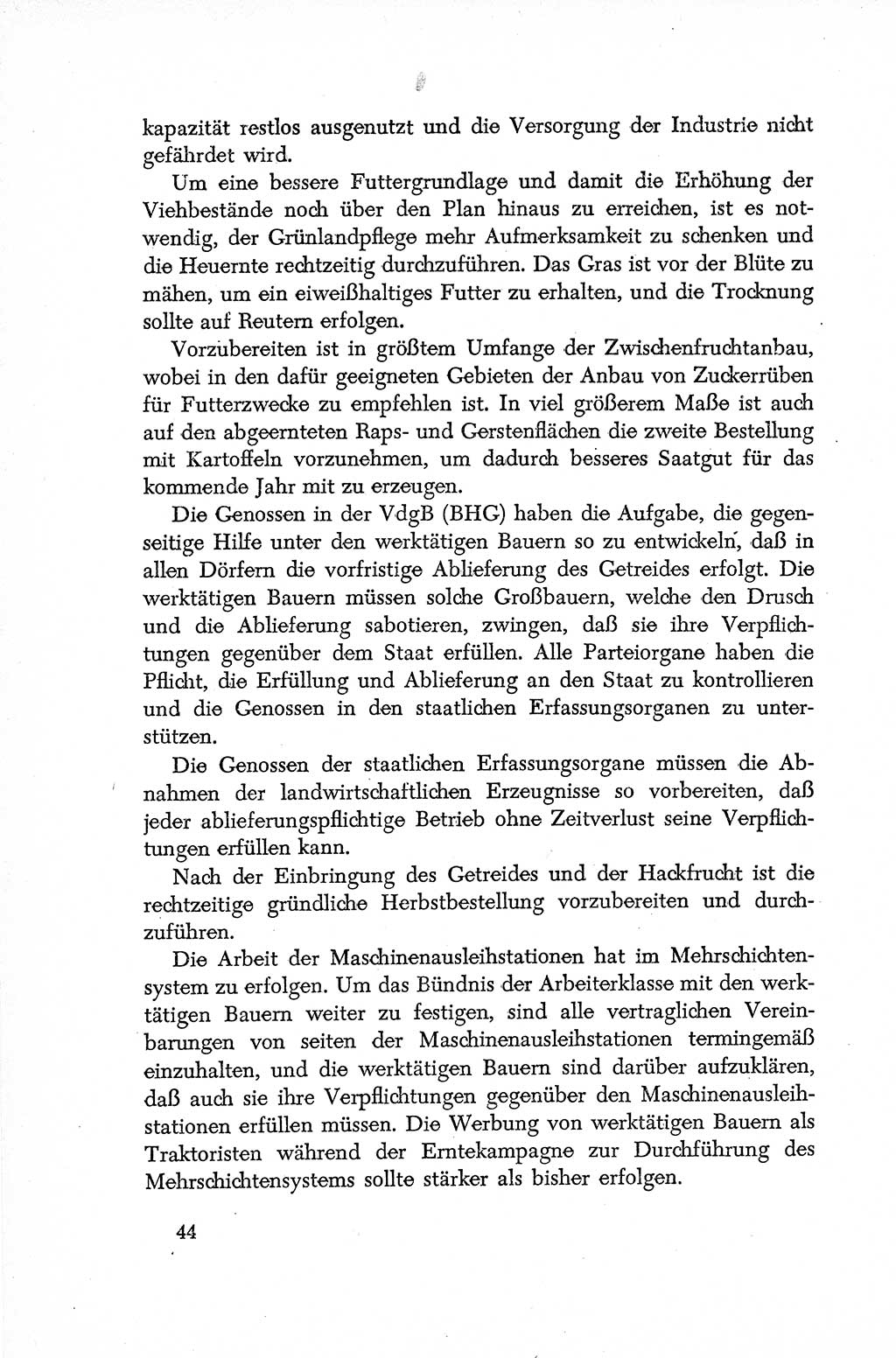 Dokumente der Sozialistischen Einheitspartei Deutschlands (SED) [Deutsche Demokratische Republik (DDR)] 1952-1953, Seite 44 (Dok. SED DDR 1952-1953, S. 44)