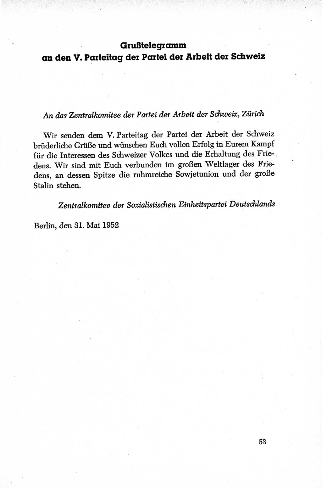 Dokumente der Sozialistischen Einheitspartei Deutschlands (SED) [Deutsche Demokratische Republik (DDR)] 1952-1953, Seite 53 (Dok. SED DDR 1952-1953, S. 53)