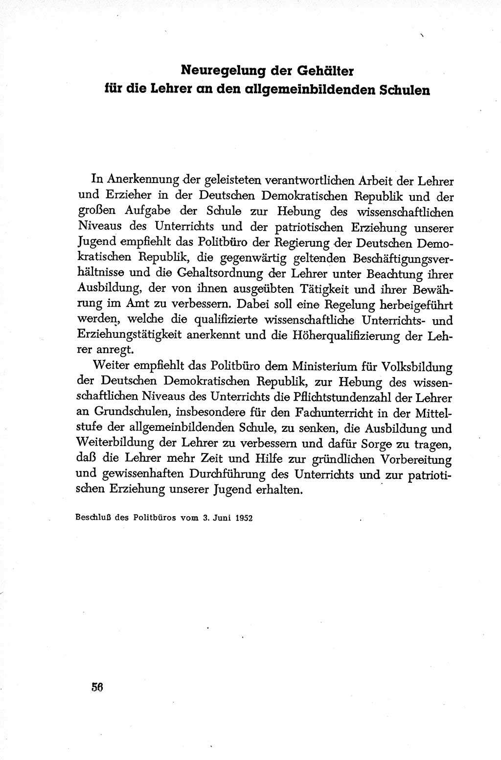 Dokumente der Sozialistischen Einheitspartei Deutschlands (SED) [Deutsche Demokratische Republik (DDR)] 1952-1953, Seite 56 (Dok. SED DDR 1952-1953, S. 56)