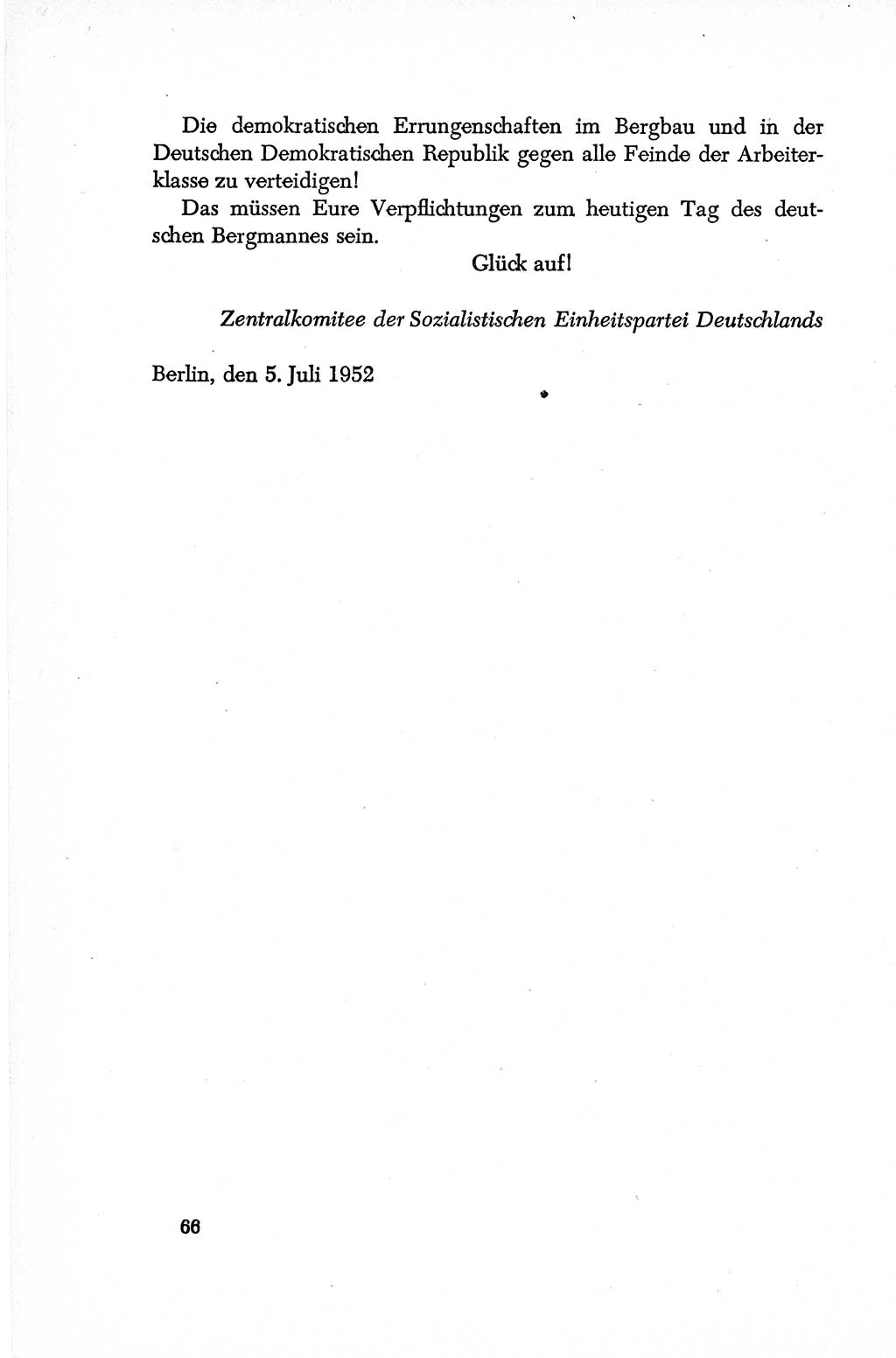 Dokumente der Sozialistischen Einheitspartei Deutschlands (SED) [Deutsche Demokratische Republik (DDR)] 1952-1953, Seite 66 (Dok. SED DDR 1952-1953, S. 66)