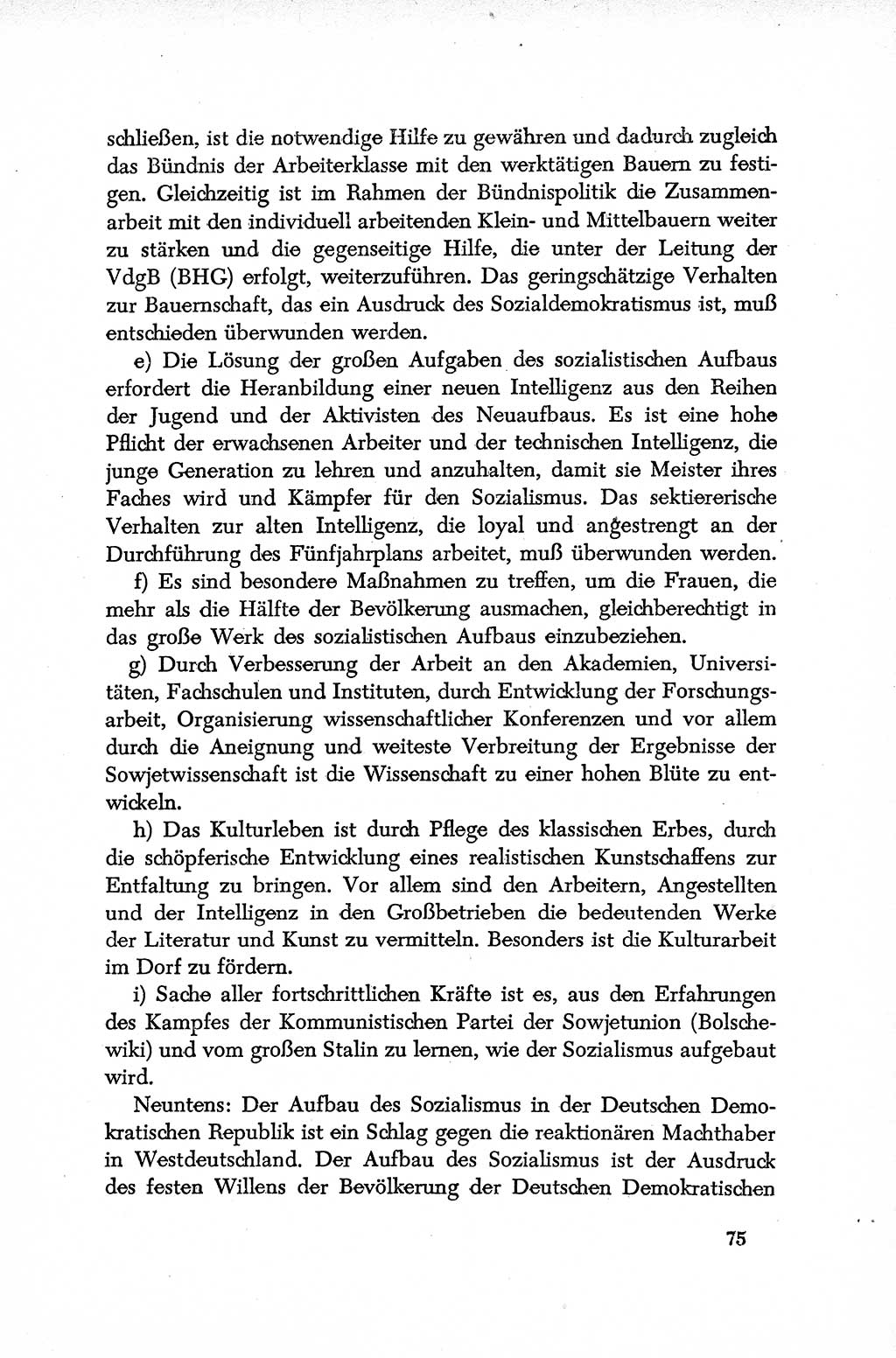 Dokumente der Sozialistischen Einheitspartei Deutschlands (SED) [Deutsche Demokratische Republik (DDR)] 1952-1953, Seite 75 (Dok. SED DDR 1952-1953, S. 75)