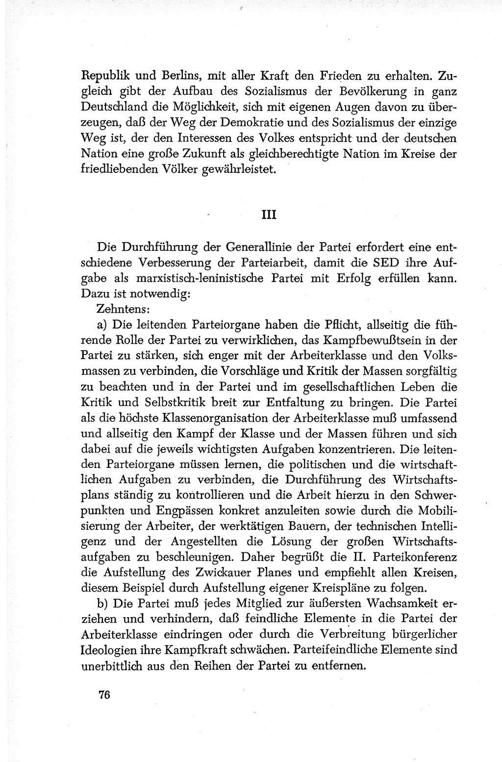 Dokumente der Sozialistischen Einheitspartei Deutschlands (SED) [Deutsche Demokratische Republik (DDR)] 1952-1953, Seite 76 (Dok. SED DDR 1952-1953, S. 76)