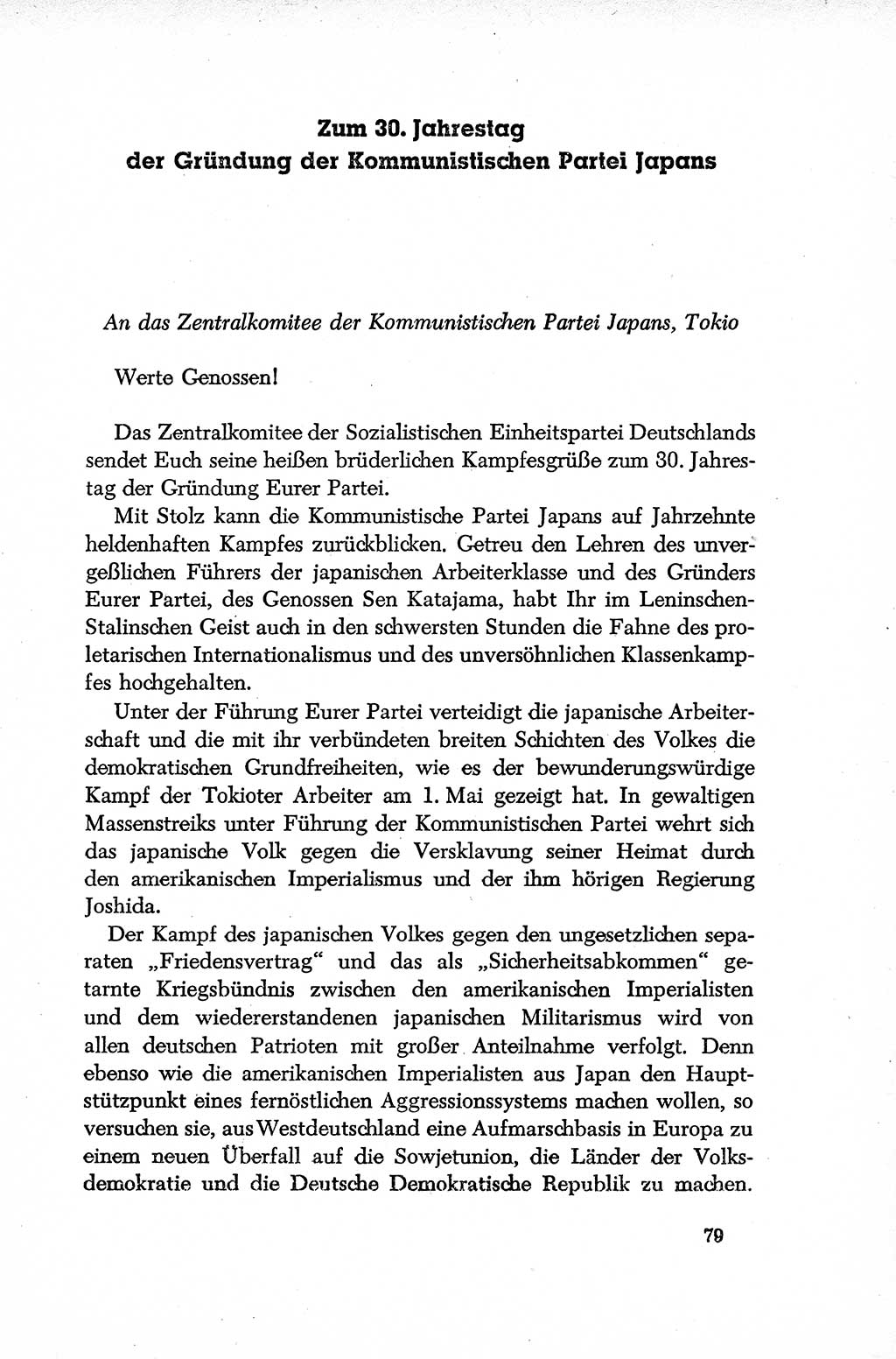 Dokumente der Sozialistischen Einheitspartei Deutschlands (SED) [Deutsche Demokratische Republik (DDR)] 1952-1953, Seite 79 (Dok. SED DDR 1952-1953, S. 79)