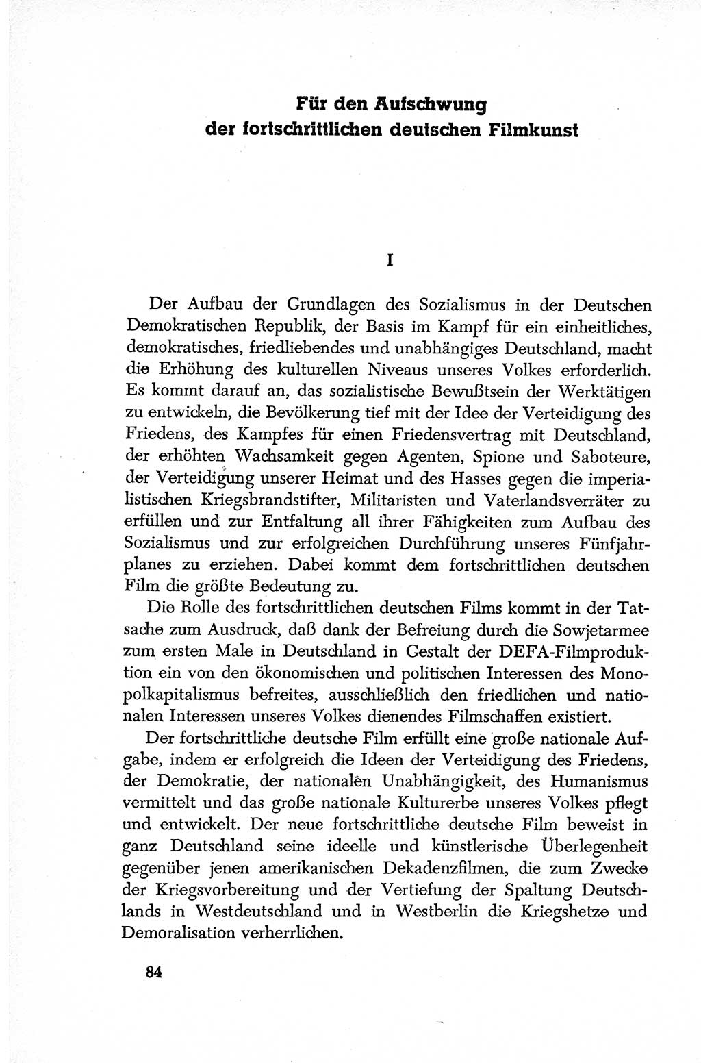 Dokumente der Sozialistischen Einheitspartei Deutschlands (SED) [Deutsche Demokratische Republik (DDR)] 1952-1953, Seite 84 (Dok. SED DDR 1952-1953, S. 84)