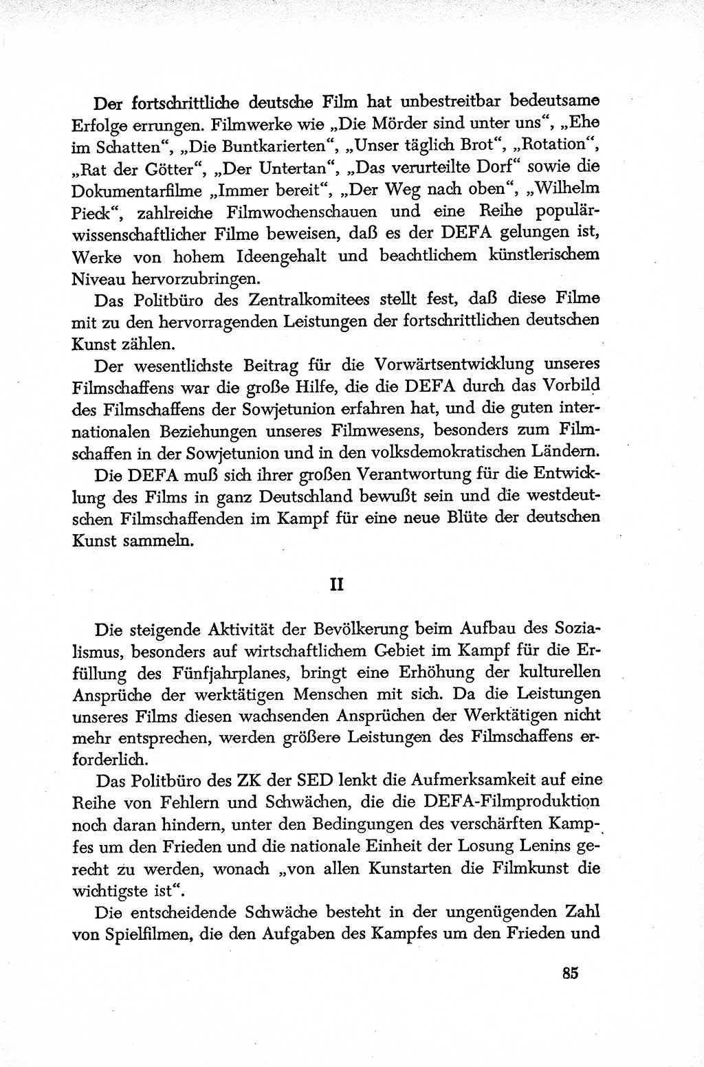 Dokumente der Sozialistischen Einheitspartei Deutschlands (SED) [Deutsche Demokratische Republik (DDR)] 1952-1953, Seite 85 (Dok. SED DDR 1952-1953, S. 85)