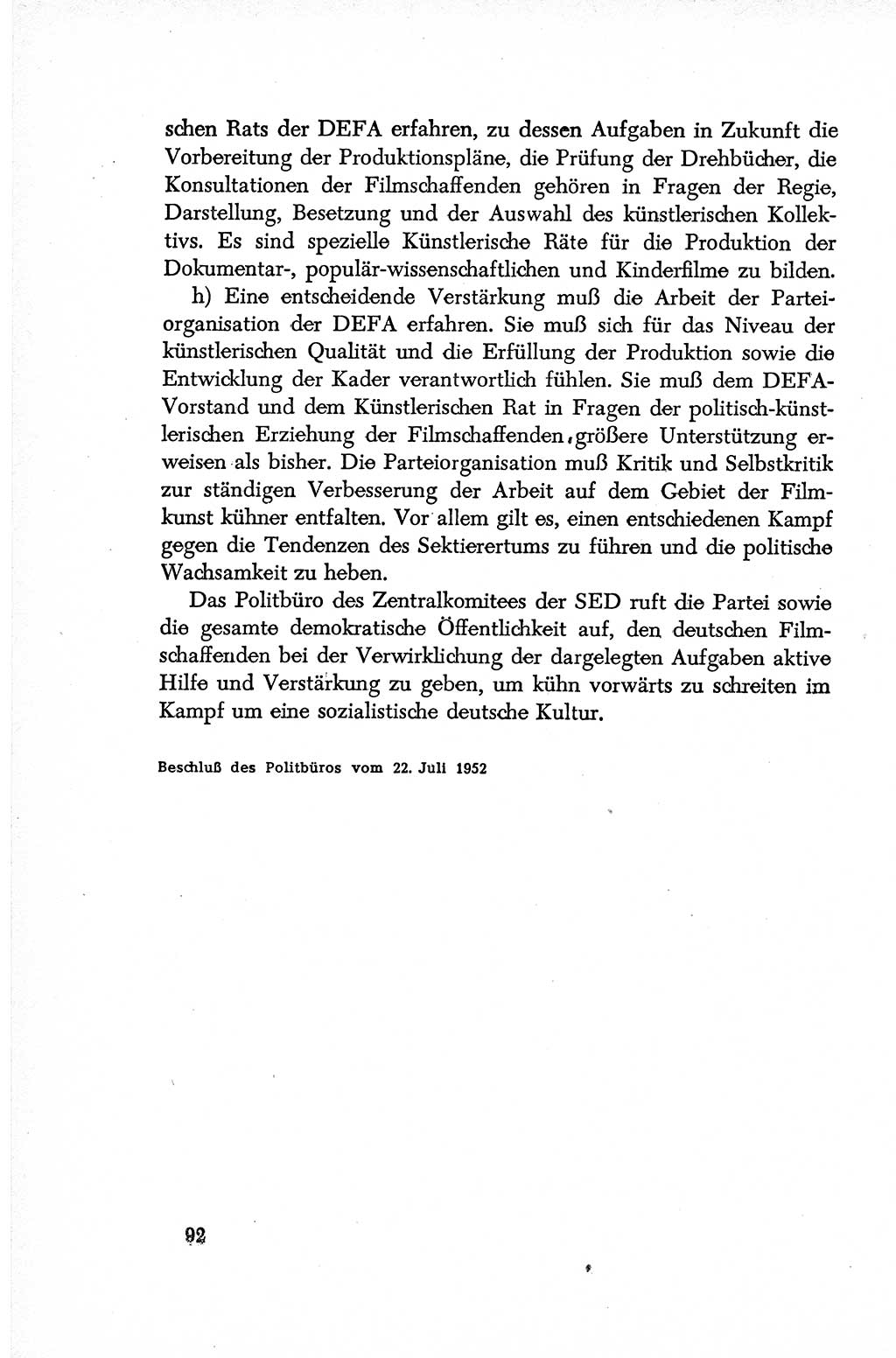 Dokumente der Sozialistischen Einheitspartei Deutschlands (SED) [Deutsche Demokratische Republik (DDR)] 1952-1953, Seite 92 (Dok. SED DDR 1952-1953, S. 92)