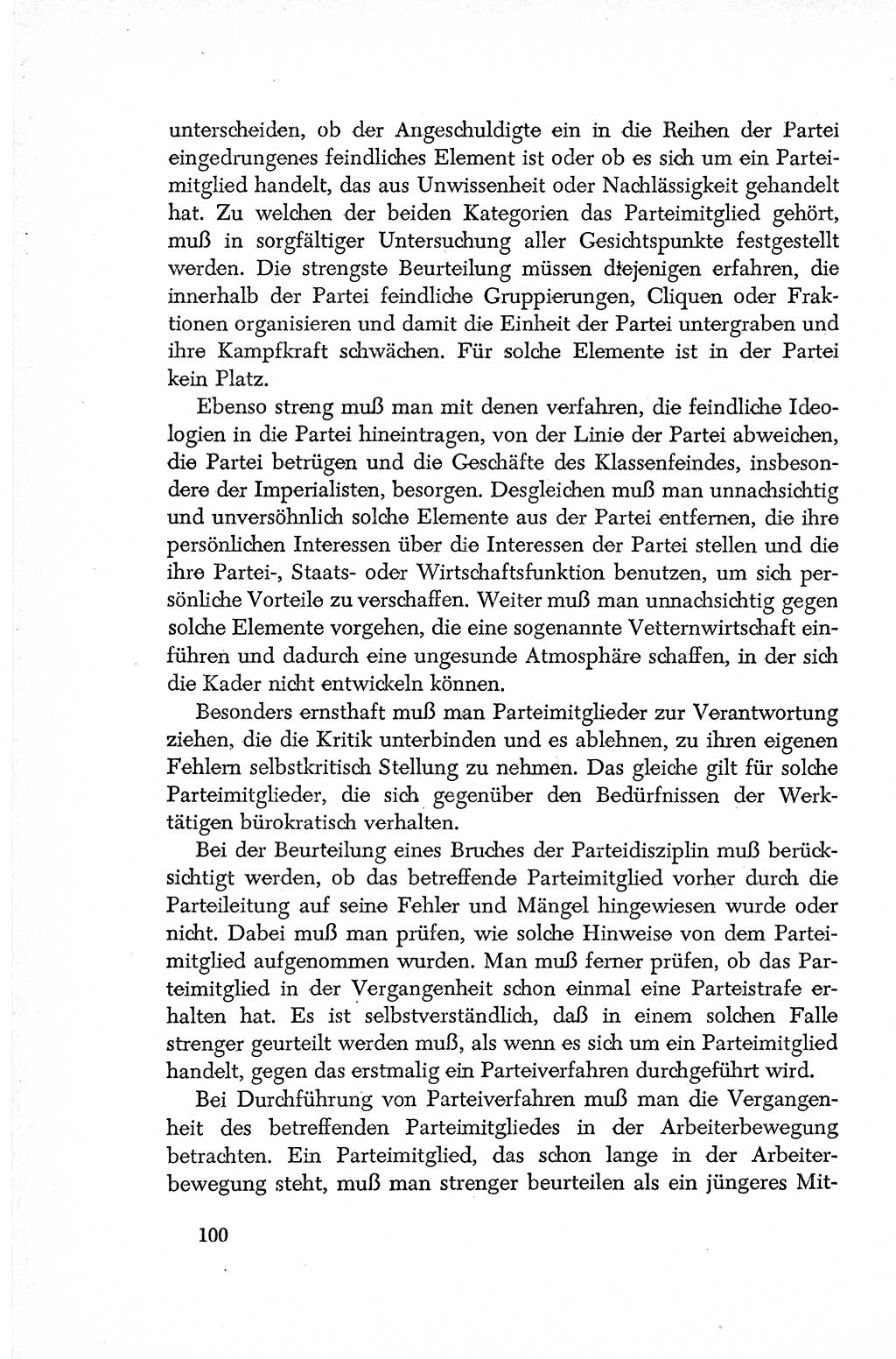 Dokumente der Sozialistischen Einheitspartei Deutschlands (SED) [Deutsche Demokratische Republik (DDR)] 1952-1953, Seite 100 (Dok. SED DDR 1952-1953, S. 100)