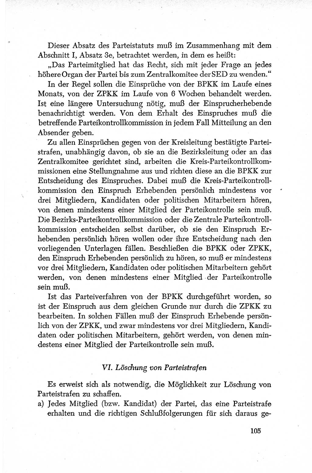 Dokumente der Sozialistischen Einheitspartei Deutschlands (SED) [Deutsche Demokratische Republik (DDR)] 1952-1953, Seite 105 (Dok. SED DDR 1952-1953, S. 105)