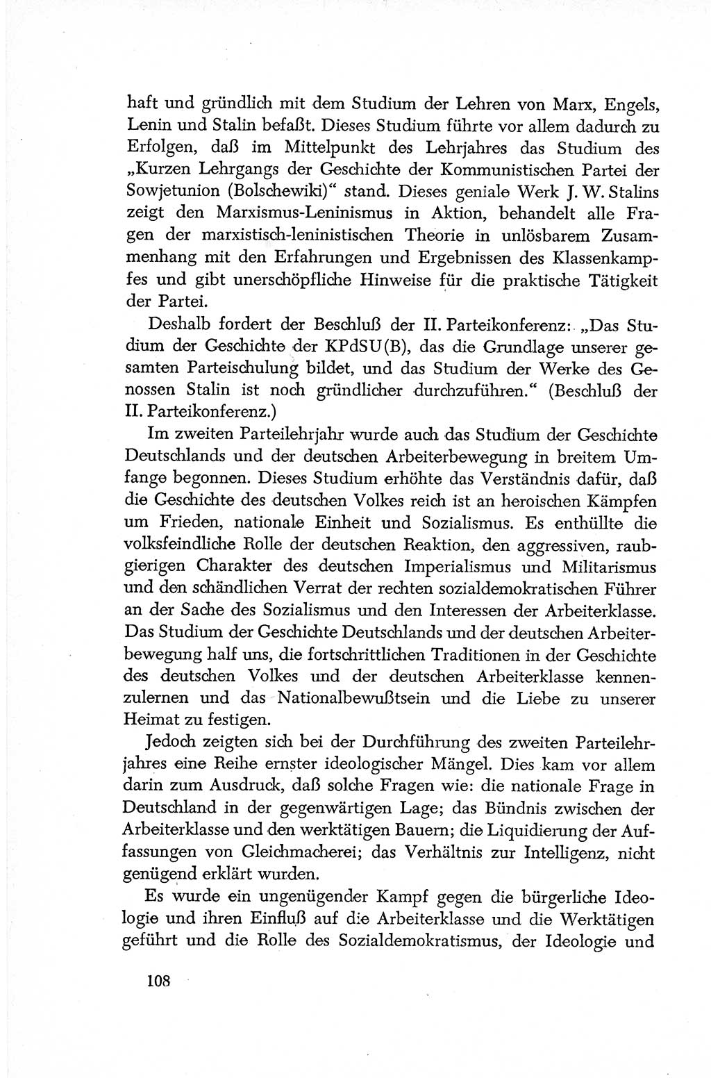 Dokumente der Sozialistischen Einheitspartei Deutschlands (SED) [Deutsche Demokratische Republik (DDR)] 1952-1953, Seite 108 (Dok. SED DDR 1952-1953, S. 108)