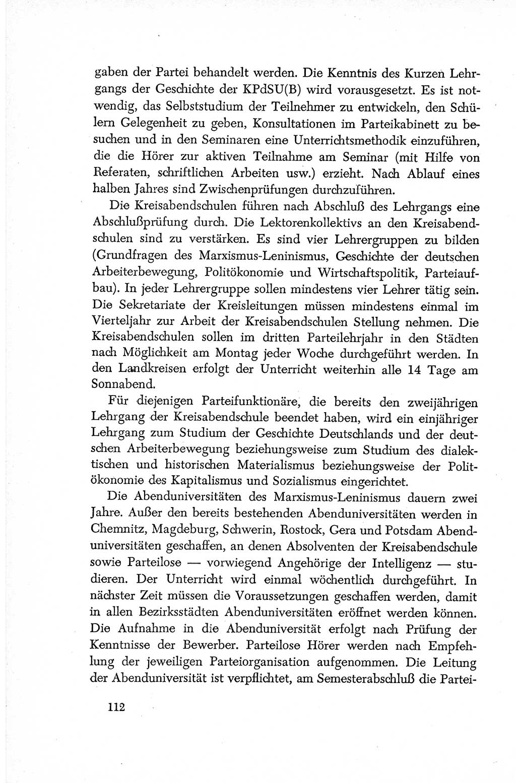 Dokumente der Sozialistischen Einheitspartei Deutschlands (SED) [Deutsche Demokratische Republik (DDR)] 1952-1953, Seite 112 (Dok. SED DDR 1952-1953, S. 112)