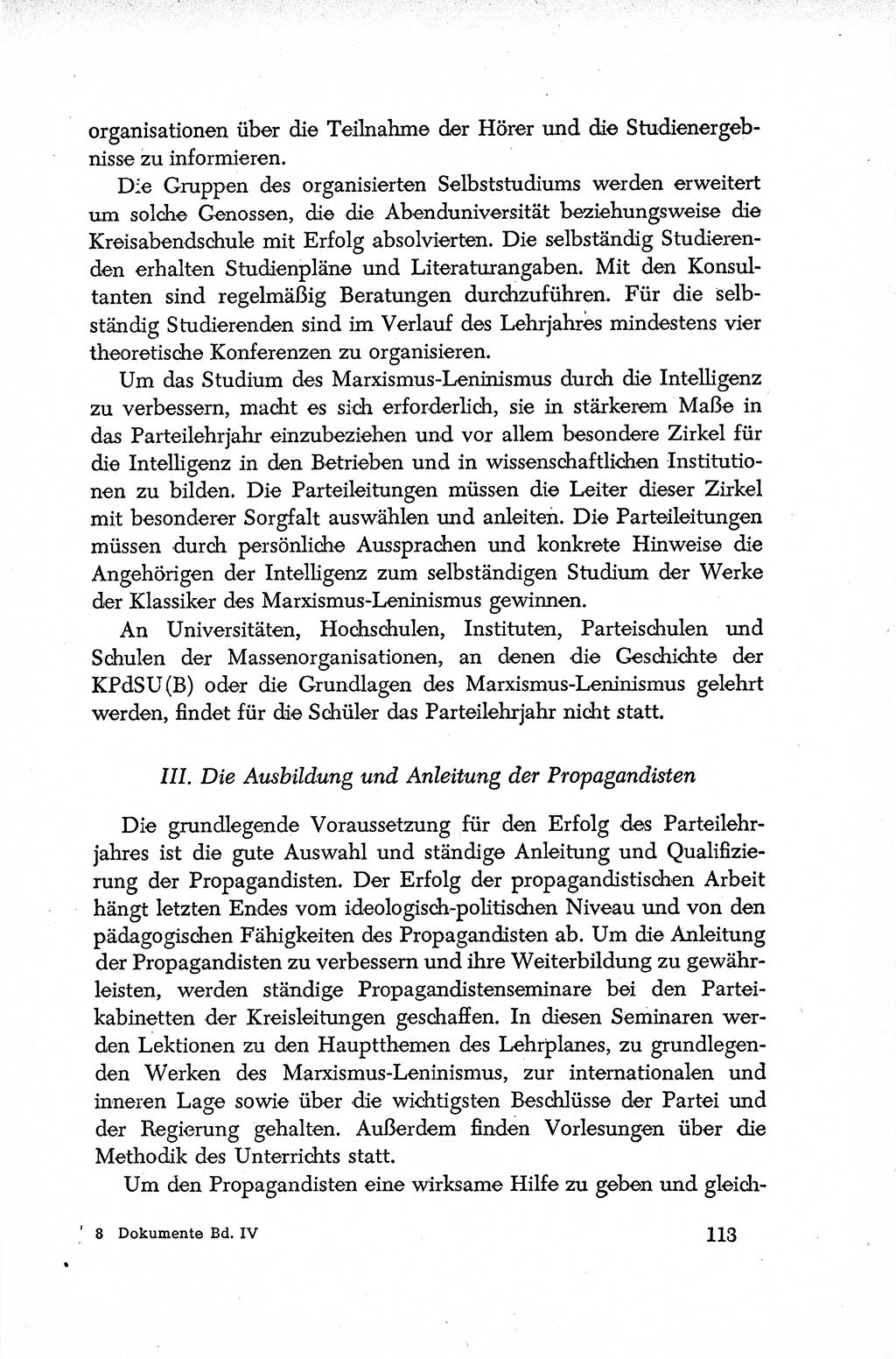 Dokumente der Sozialistischen Einheitspartei Deutschlands (SED) [Deutsche Demokratische Republik (DDR)] 1952-1953, Seite 113 (Dok. SED DDR 1952-1953, S. 113)