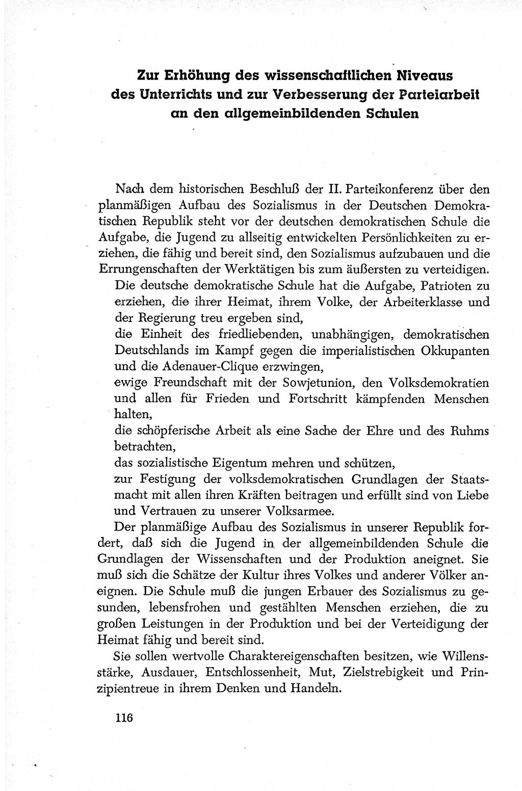 Dokumente der Sozialistischen Einheitspartei Deutschlands (SED) [Deutsche Demokratische Republik (DDR)] 1952-1953, Seite 116 (Dok. SED DDR 1952-1953, S. 116)