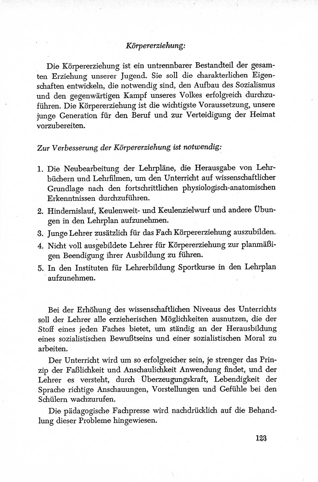 Dokumente der Sozialistischen Einheitspartei Deutschlands (SED) [Deutsche Demokratische Republik (DDR)] 1952-1953, Seite 123 (Dok. SED DDR 1952-1953, S. 123)