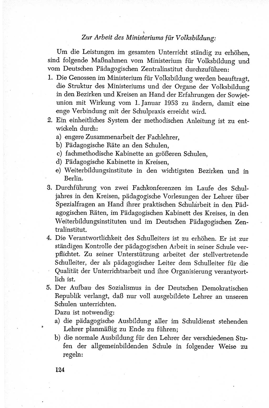 Dokumente der Sozialistischen Einheitspartei Deutschlands (SED) [Deutsche Demokratische Republik (DDR)] 1952-1953, Seite 124 (Dok. SED DDR 1952-1953, S. 124)
