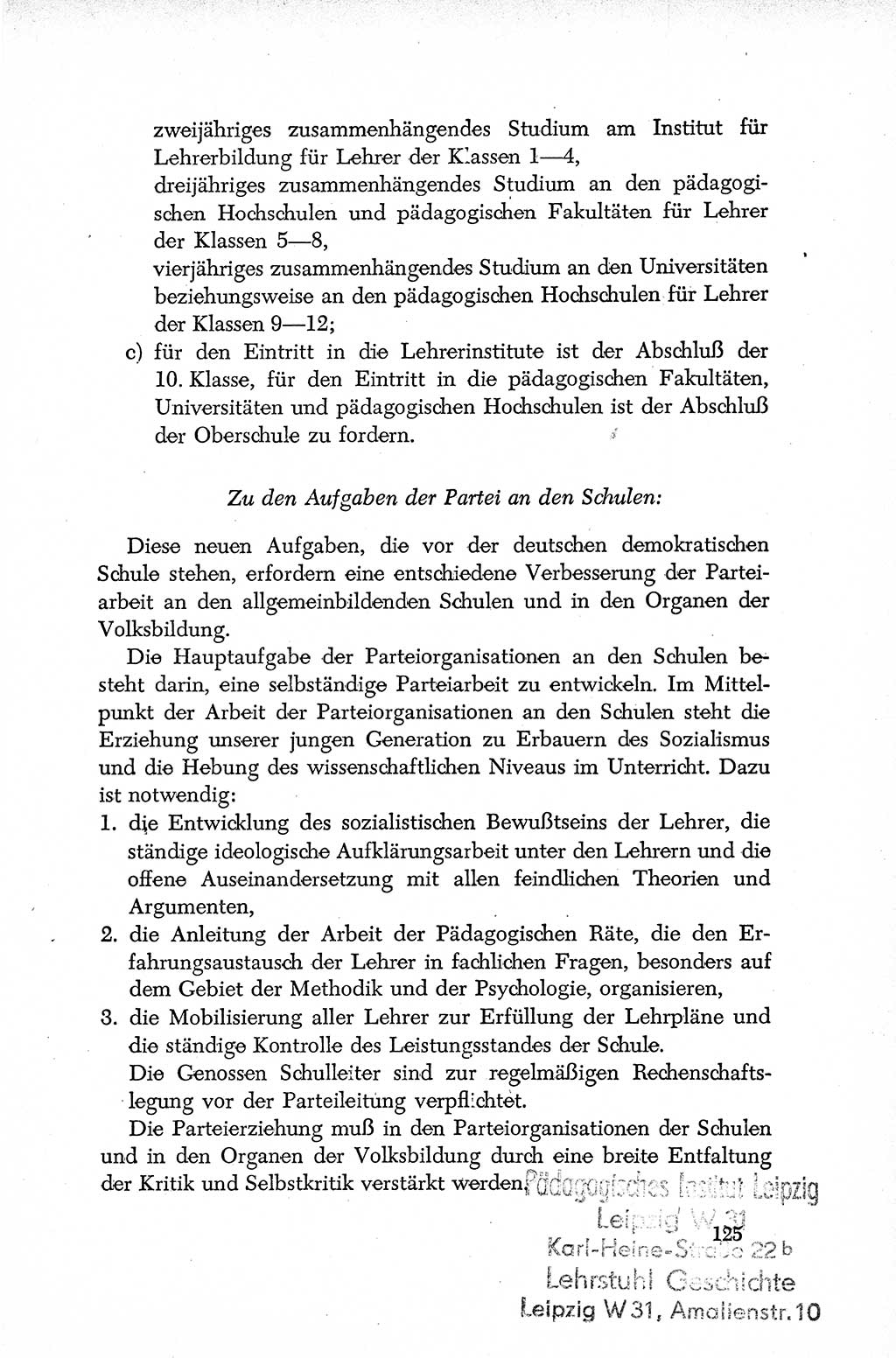 Dokumente der Sozialistischen Einheitspartei Deutschlands (SED) [Deutsche Demokratische Republik (DDR)] 1952-1953, Seite 125 (Dok. SED DDR 1952-1953, S. 125)
