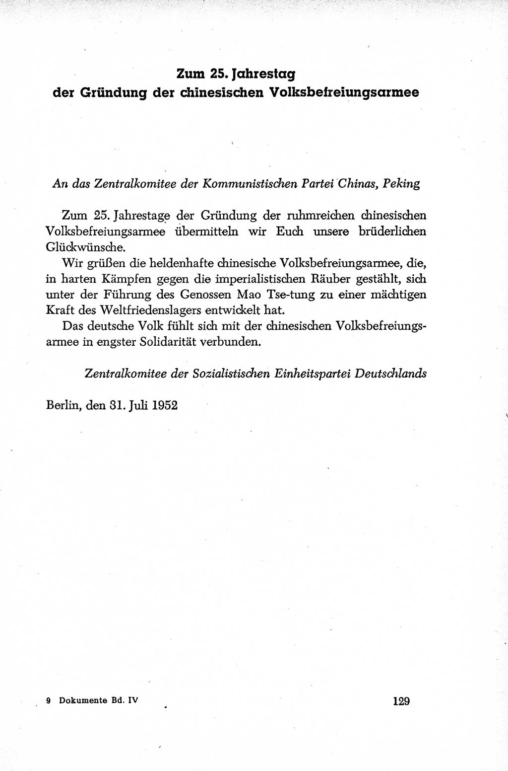 Dokumente der Sozialistischen Einheitspartei Deutschlands (SED) [Deutsche Demokratische Republik (DDR)] 1952-1953, Seite 129 (Dok. SED DDR 1952-1953, S. 129)