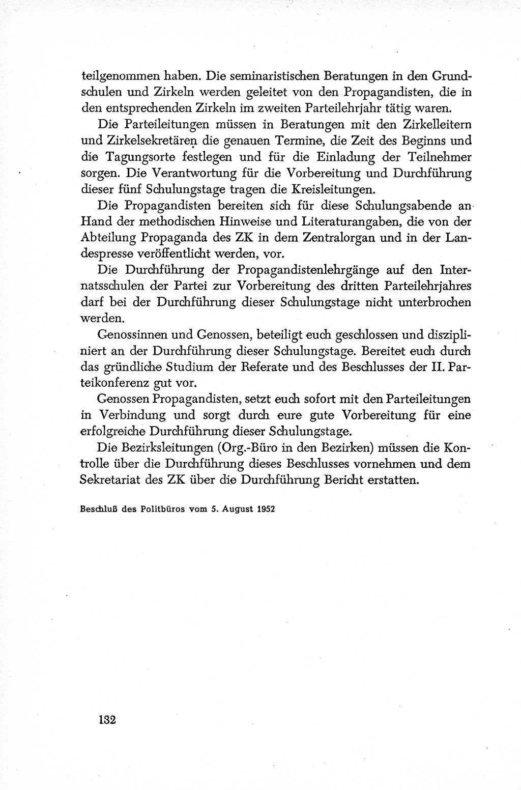 Dokumente der Sozialistischen Einheitspartei Deutschlands (SED) [Deutsche Demokratische Republik (DDR)] 1952-1953, Seite 132 (Dok. SED DDR 1952-1953, S. 132)