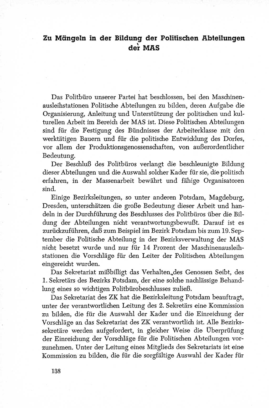 Dokumente der Sozialistischen Einheitspartei Deutschlands (SED) [Deutsche Demokratische Republik (DDR)] 1952-1953, Seite 138 (Dok. SED DDR 1952-1953, S. 138)
