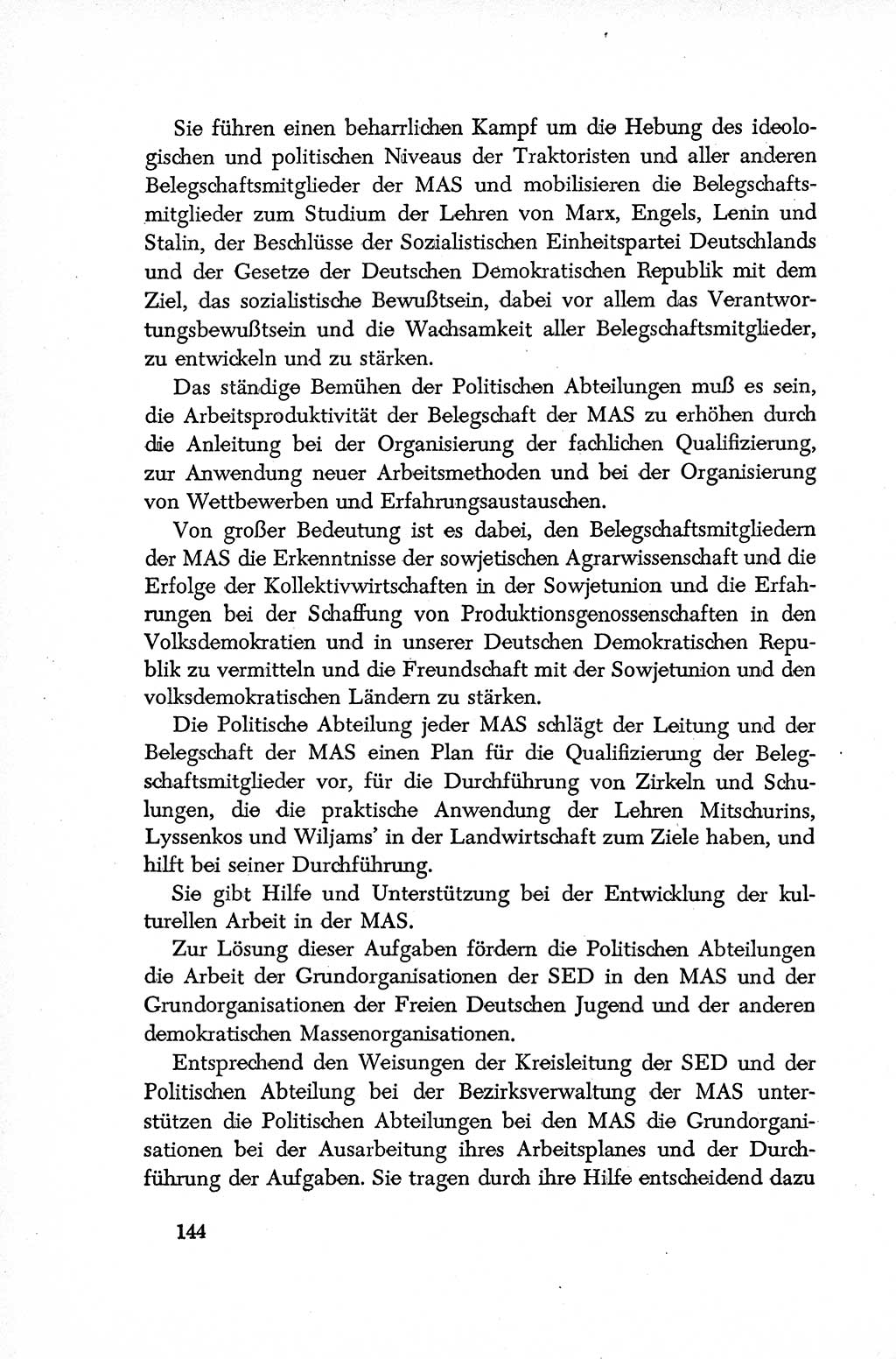 Dokumente der Sozialistischen Einheitspartei Deutschlands (SED) [Deutsche Demokratische Republik (DDR)] 1952-1953, Seite 144 (Dok. SED DDR 1952-1953, S. 144)