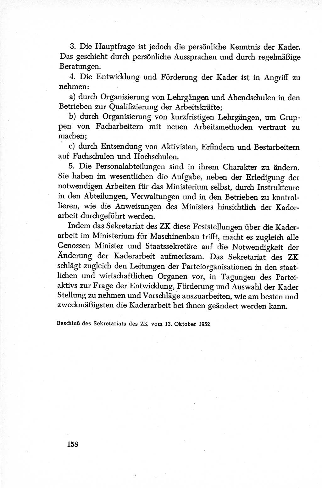 Dokumente der Sozialistischen Einheitspartei Deutschlands (SED) [Deutsche Demokratische Republik (DDR)] 1952-1953, Seite 158 (Dok. SED DDR 1952-1953, S. 158)