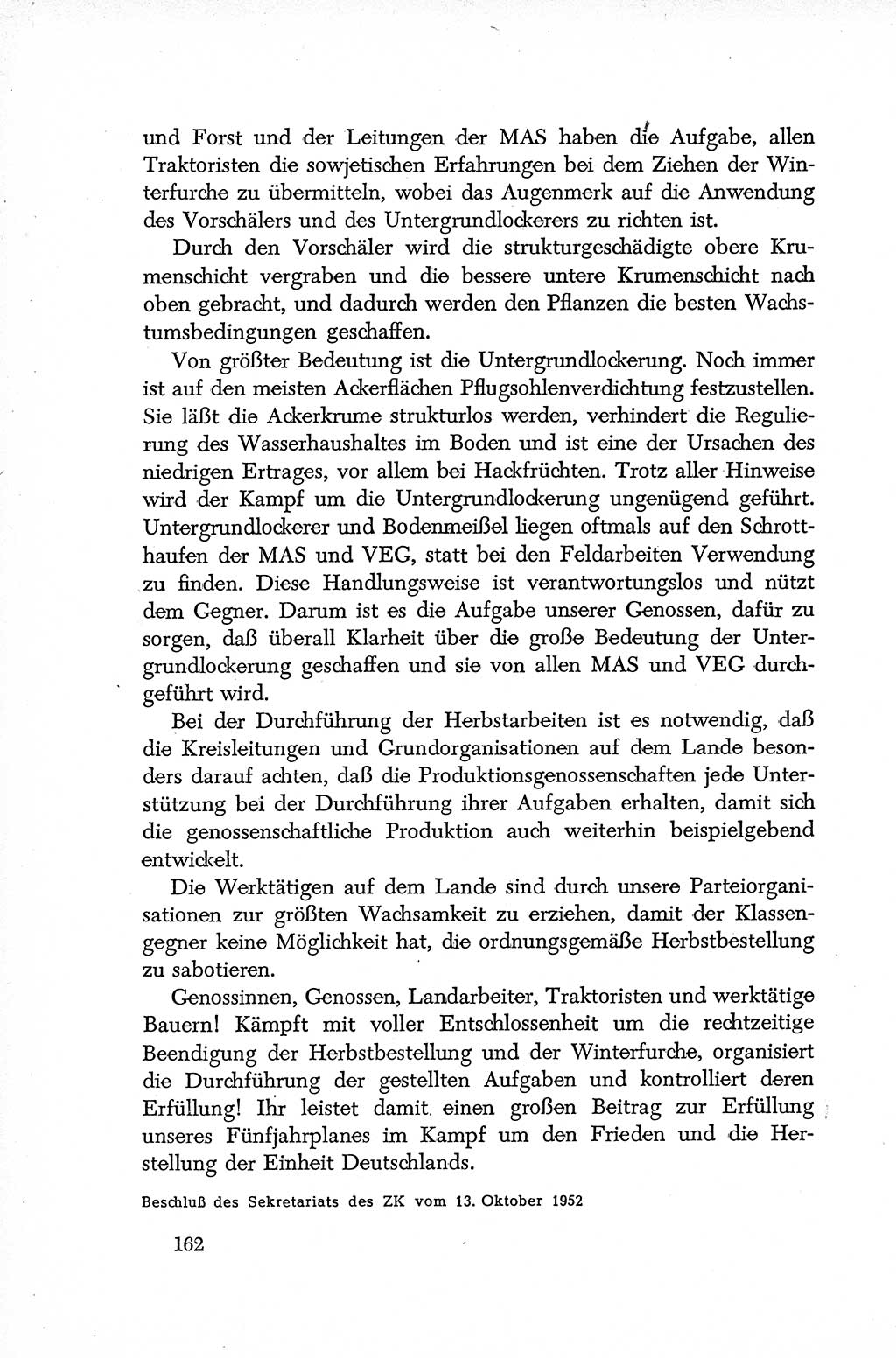 Dokumente der Sozialistischen Einheitspartei Deutschlands (SED) [Deutsche Demokratische Republik (DDR)] 1952-1953, Seite 162 (Dok. SED DDR 1952-1953, S. 162)