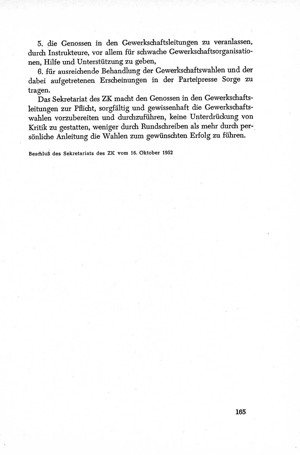 Dokumente der Sozialistischen Einheitspartei Deutschlands (SED) [Deutsche Demokratische Republik (DDR)] 1952-1953, Seite 165 (Dok. SED DDR 1952-1953, S. 165)