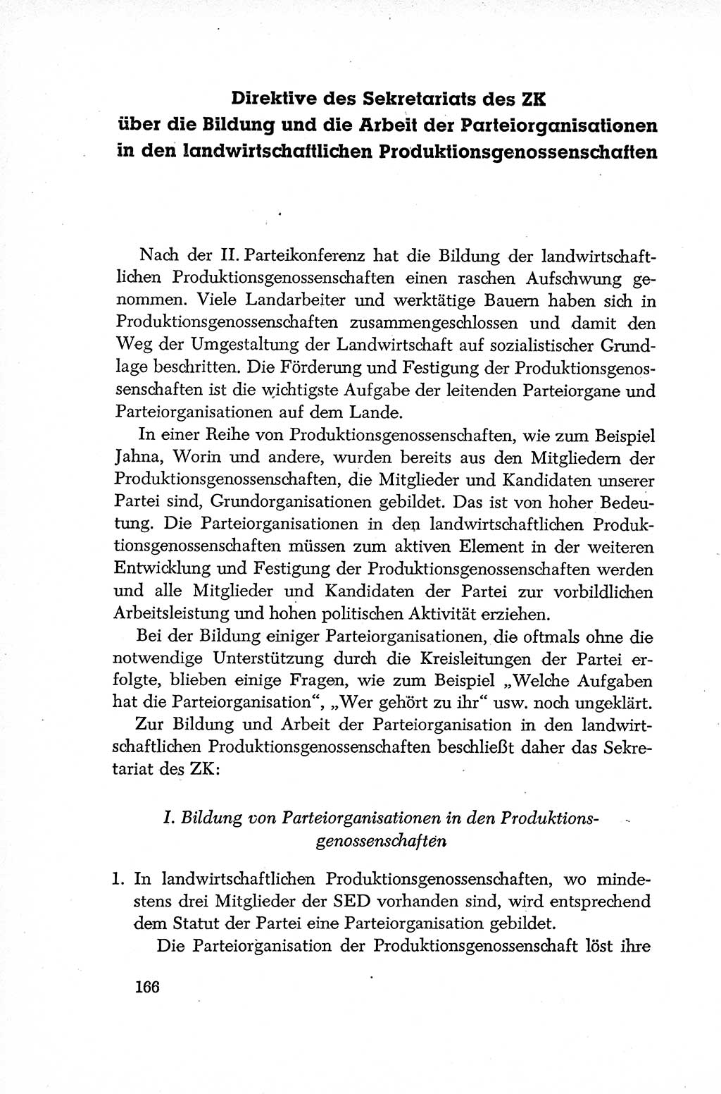 Dokumente der Sozialistischen Einheitspartei Deutschlands (SED) [Deutsche Demokratische Republik (DDR)] 1952-1953, Seite 166 (Dok. SED DDR 1952-1953, S. 166)