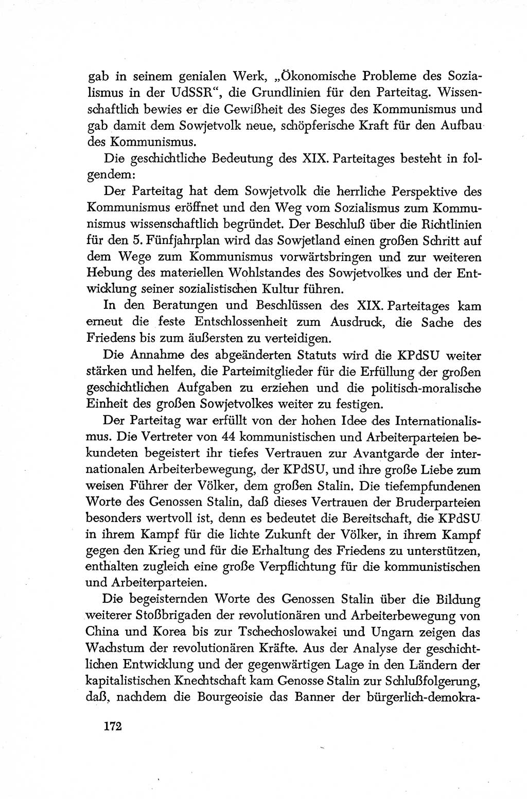 Dokumente der Sozialistischen Einheitspartei Deutschlands (SED) [Deutsche Demokratische Republik (DDR)] 1952-1953, Seite 172 (Dok. SED DDR 1952-1953, S. 172)