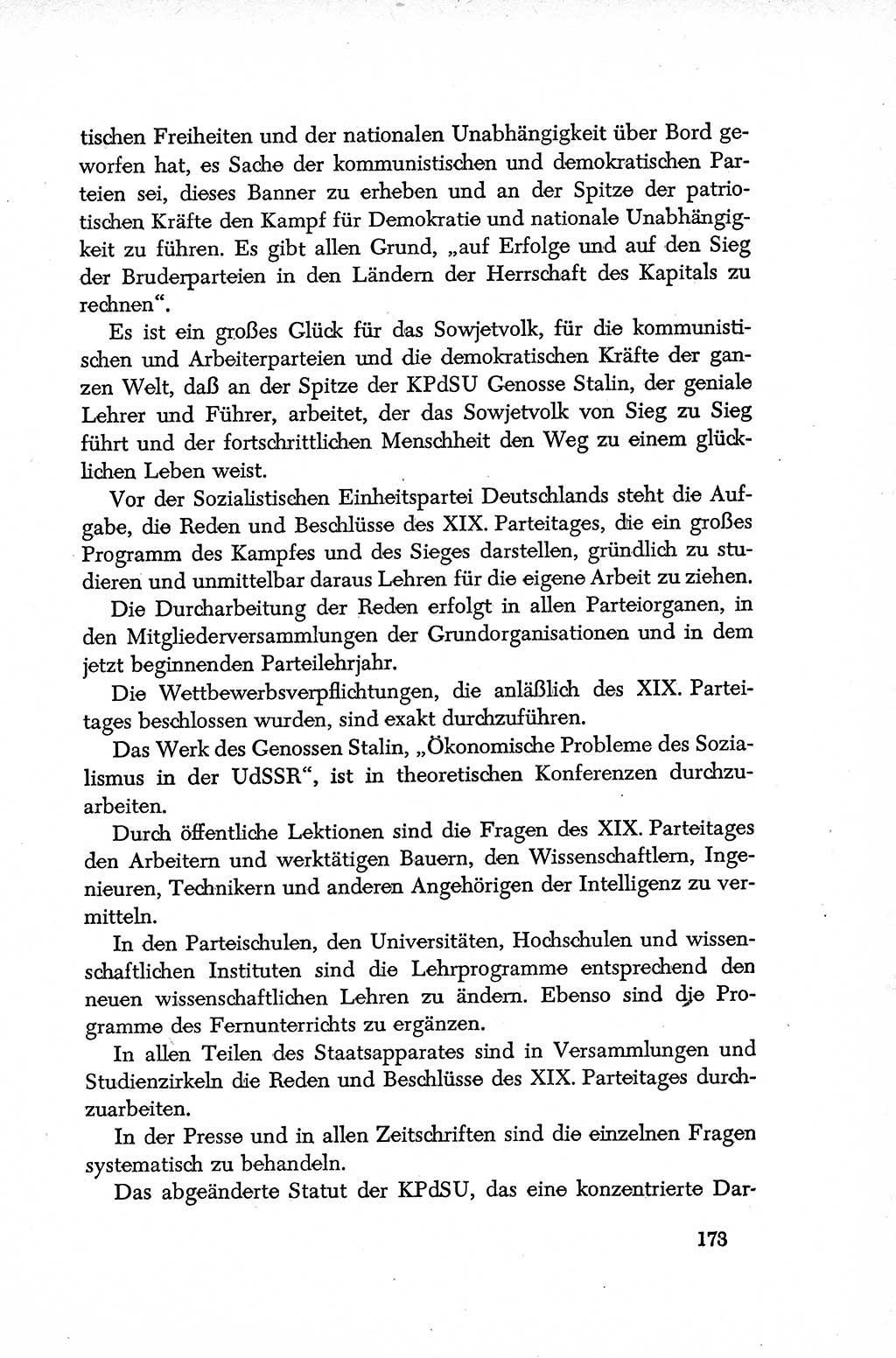 Dokumente der Sozialistischen Einheitspartei Deutschlands (SED) [Deutsche Demokratische Republik (DDR)] 1952-1953, Seite 173 (Dok. SED DDR 1952-1953, S. 173)
