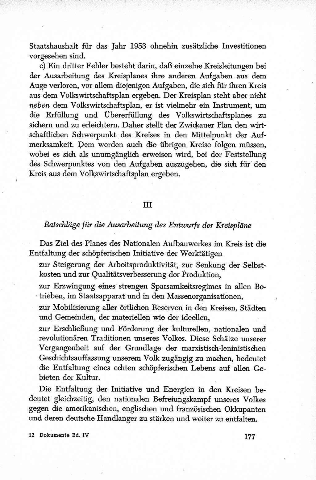 Dokumente der Sozialistischen Einheitspartei Deutschlands (SED) [Deutsche Demokratische Republik (DDR)] 1952-1953, Seite 177 (Dok. SED DDR 1952-1953, S. 177)