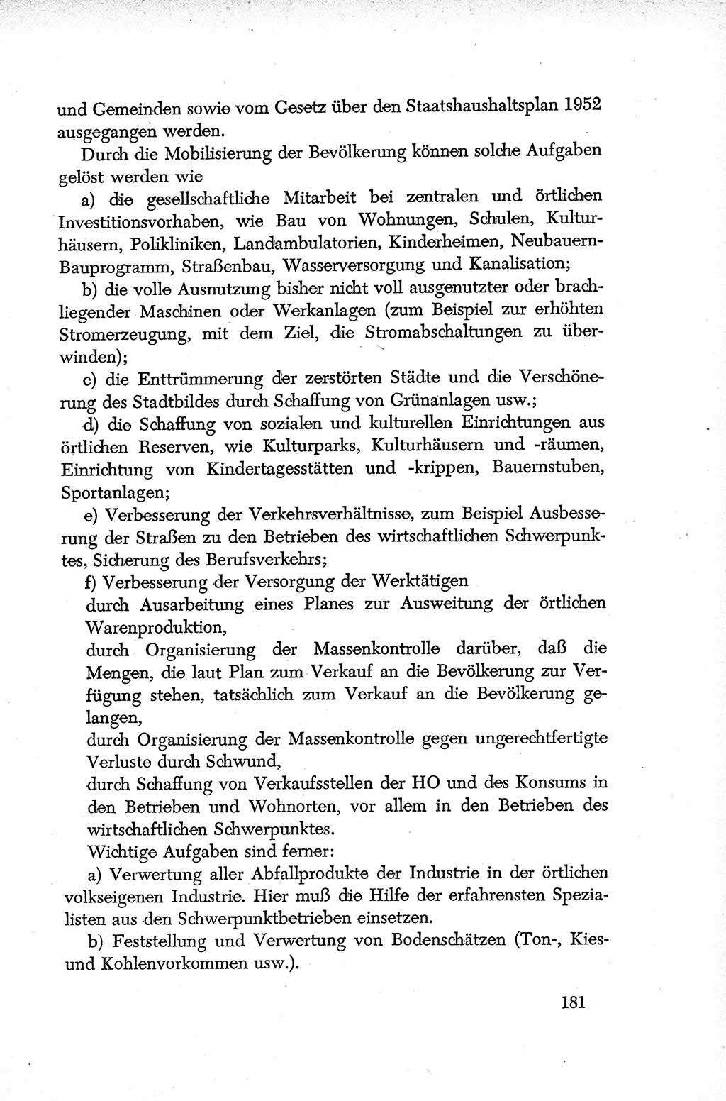 Dokumente der Sozialistischen Einheitspartei Deutschlands (SED) [Deutsche Demokratische Republik (DDR)] 1952-1953, Seite 181 (Dok. SED DDR 1952-1953, S. 181)