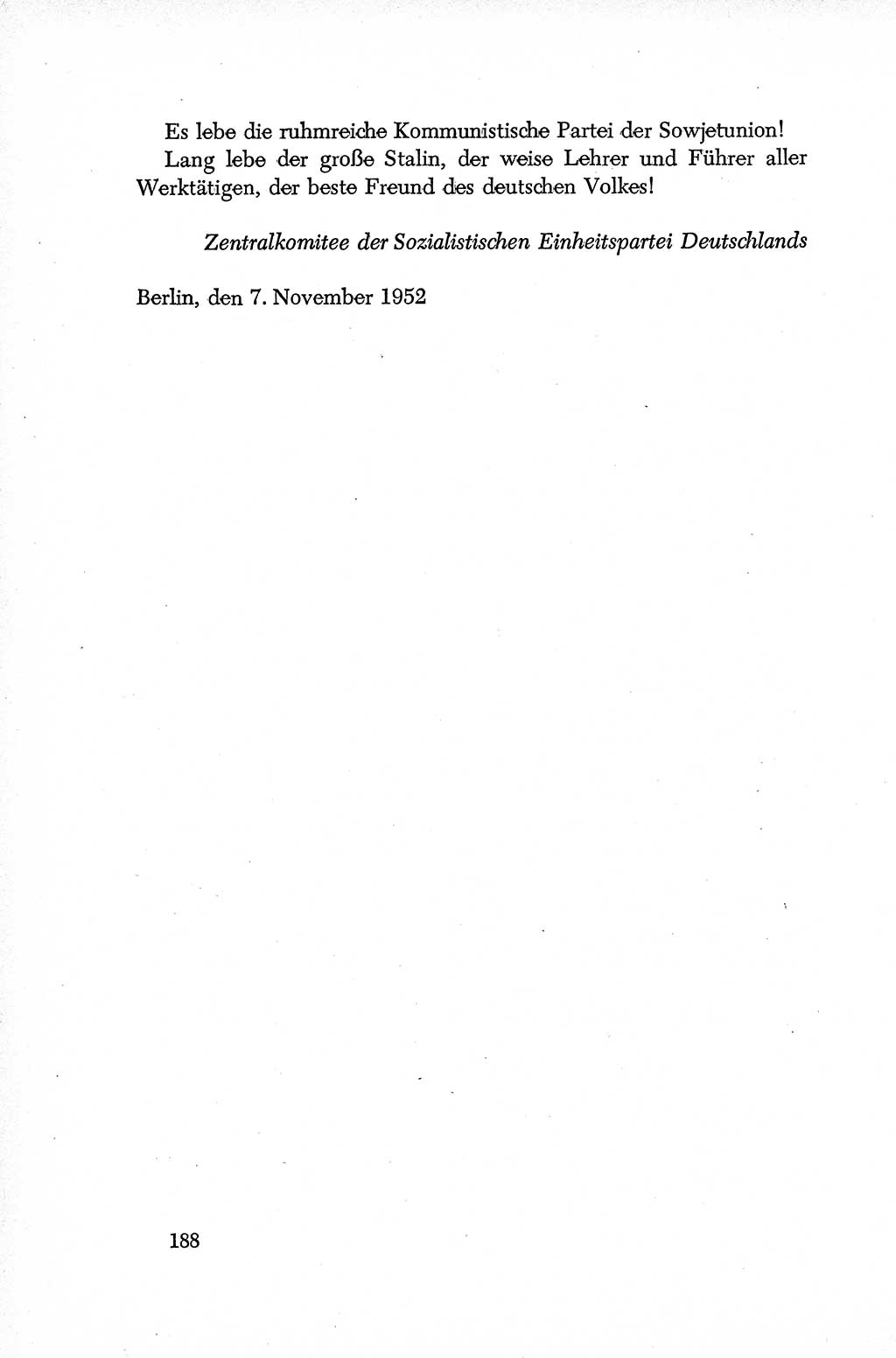 Dokumente der Sozialistischen Einheitspartei Deutschlands (SED) [Deutsche Demokratische Republik (DDR)] 1952-1953, Seite 188 (Dok. SED DDR 1952-1953, S. 188)
