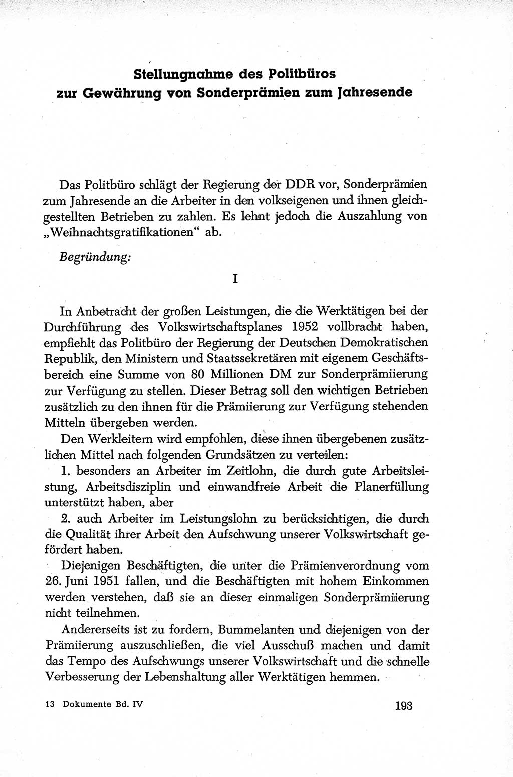 Dokumente der Sozialistischen Einheitspartei Deutschlands (SED) [Deutsche Demokratische Republik (DDR)] 1952-1953, Seite 193 (Dok. SED DDR 1952-1953, S. 193)