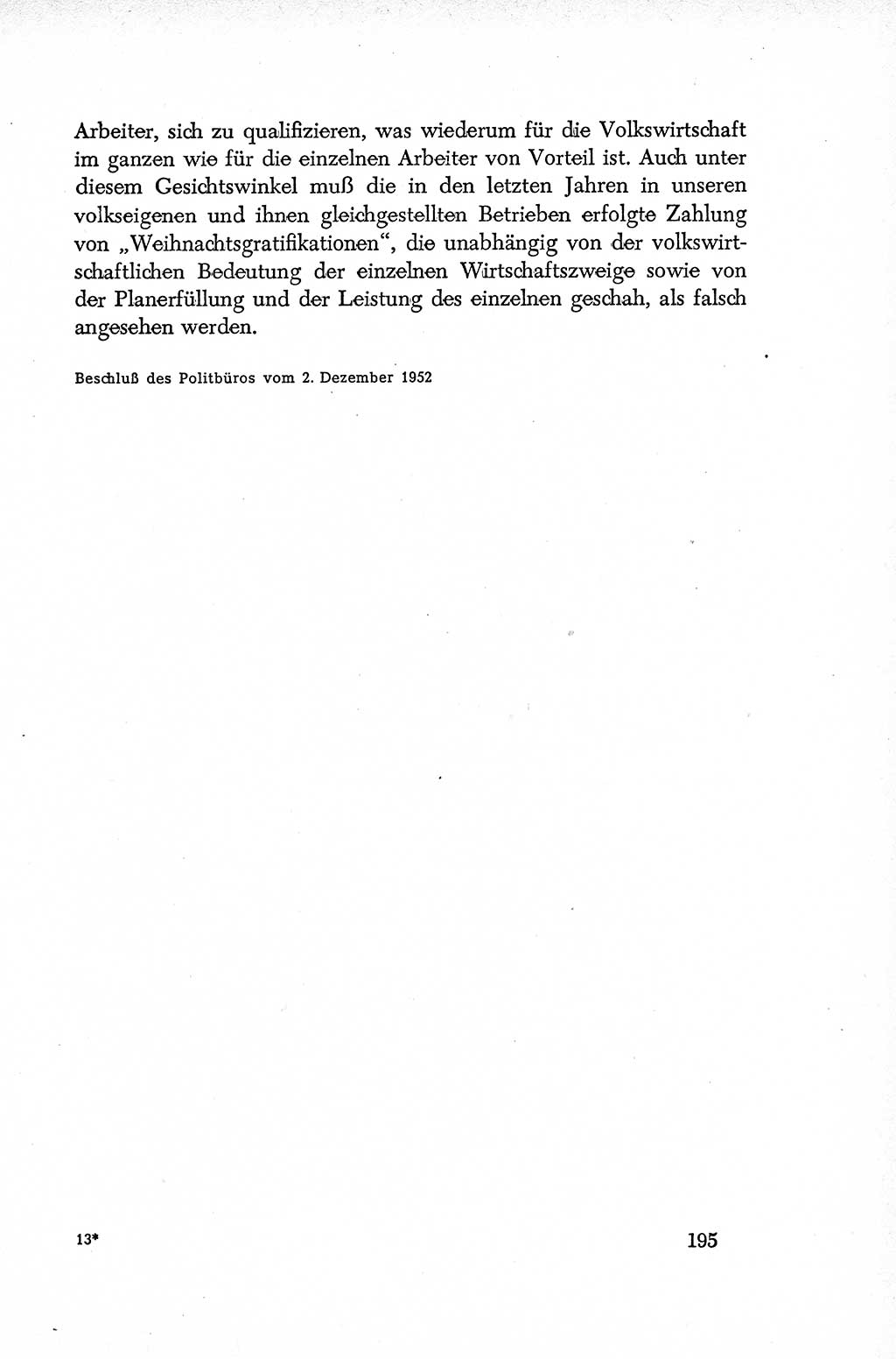 Dokumente der Sozialistischen Einheitspartei Deutschlands (SED) [Deutsche Demokratische Republik (DDR)] 1952-1953, Seite 195 (Dok. SED DDR 1952-1953, S. 195)