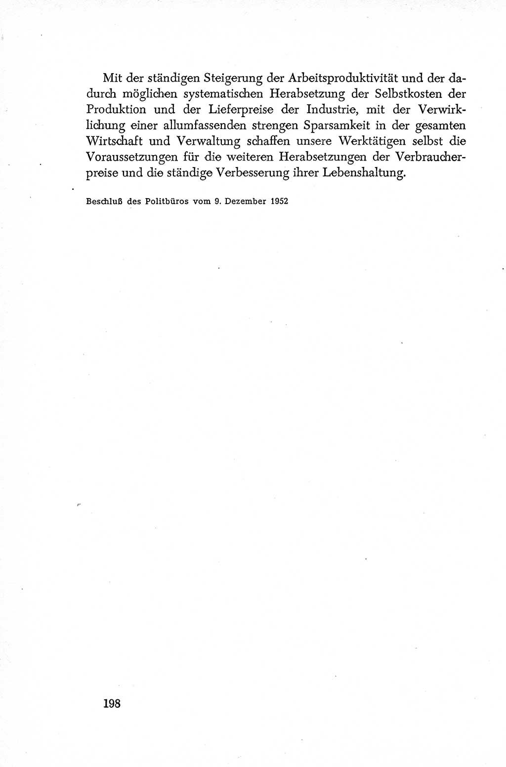 Dokumente der Sozialistischen Einheitspartei Deutschlands (SED) [Deutsche Demokratische Republik (DDR)] 1952-1953, Seite 198 (Dok. SED DDR 1952-1953, S. 198)