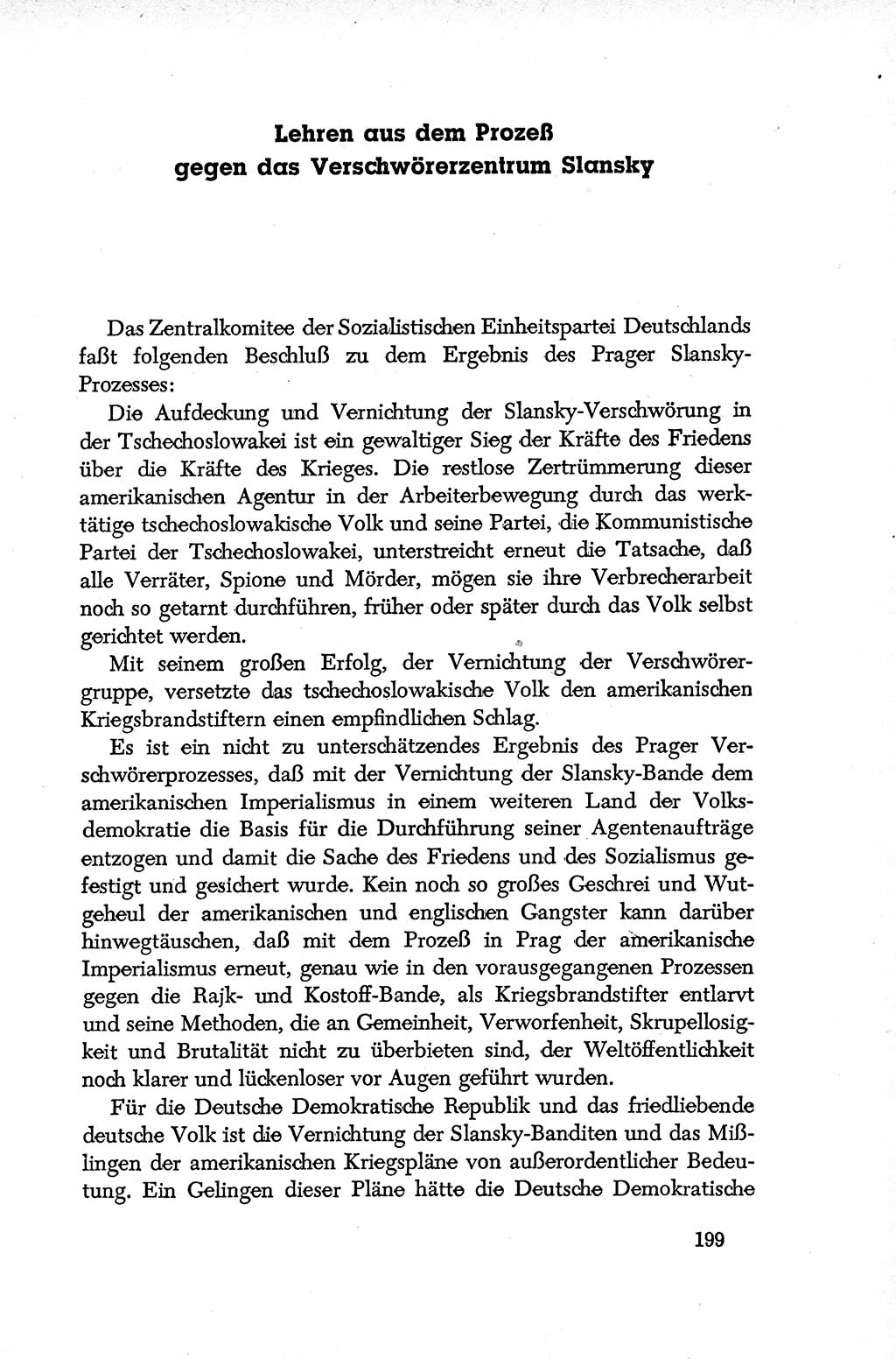 Dokumente der Sozialistischen Einheitspartei Deutschlands (SED) [Deutsche Demokratische Republik (DDR)] 1952-1953, Seite 199 (Dok. SED DDR 1952-1953, S. 199)