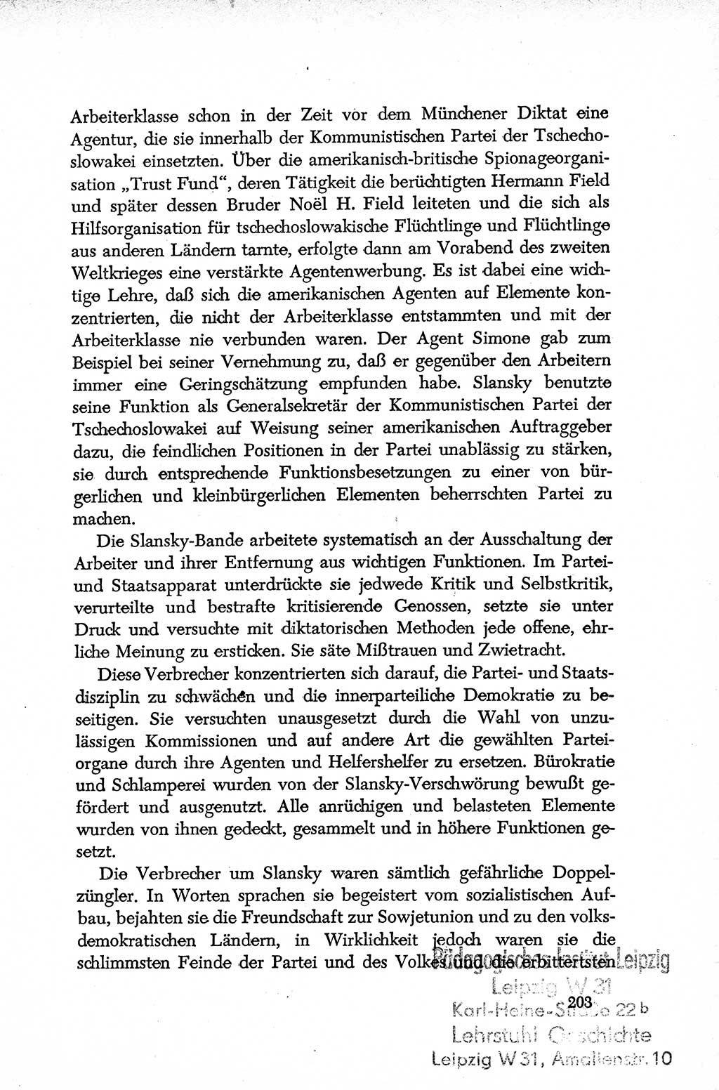 Dokumente der Sozialistischen Einheitspartei Deutschlands (SED) [Deutsche Demokratische Republik (DDR)] 1952-1953, Seite 203 (Dok. SED DDR 1952-1953, S. 203)