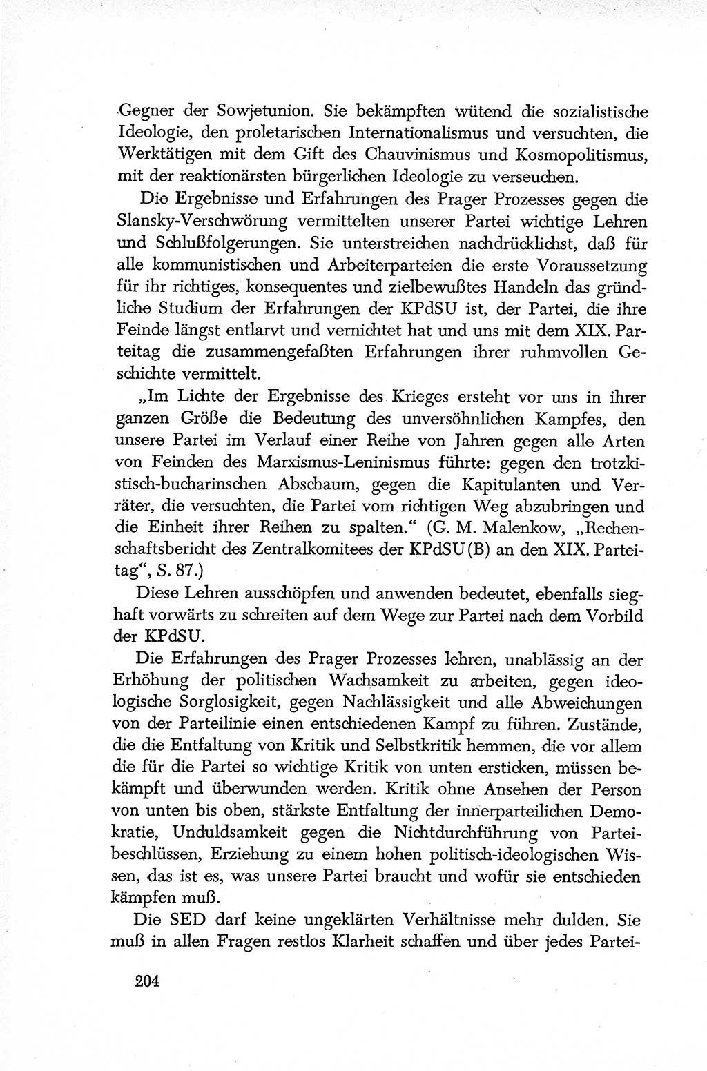 Dokumente der Sozialistischen Einheitspartei Deutschlands (SED) [Deutsche Demokratische Republik (DDR)] 1952-1953, Seite 204 (Dok. SED DDR 1952-1953, S. 204)