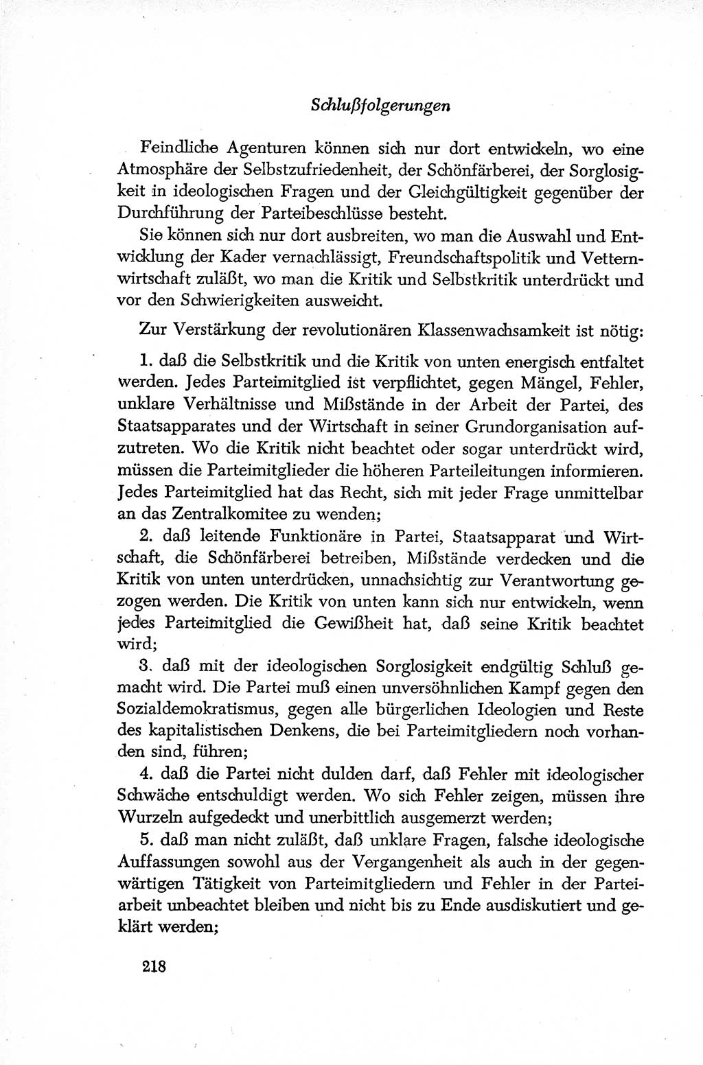 Dokumente der Sozialistischen Einheitspartei Deutschlands (SED) [Deutsche Demokratische Republik (DDR)] 1952-1953, Seite 218 (Dok. SED DDR 1952-1953, S. 218)