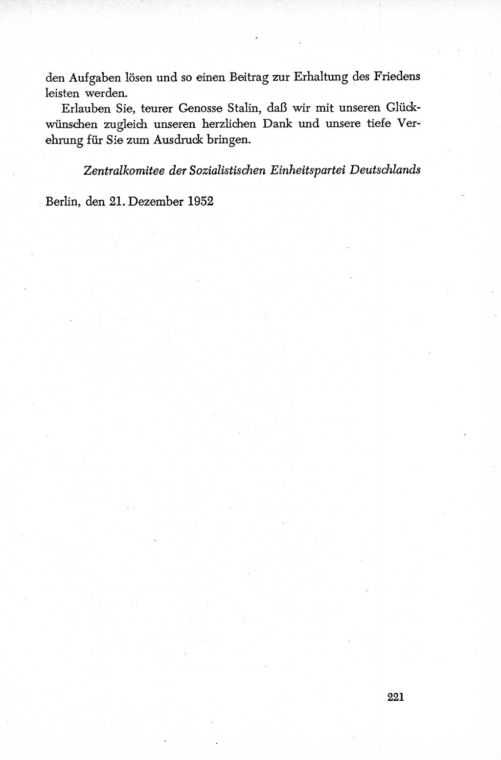 Dokumente der Sozialistischen Einheitspartei Deutschlands (SED) [Deutsche Demokratische Republik (DDR)] 1952-1953, Seite 221 (Dok. SED DDR 1952-1953, S. 221)