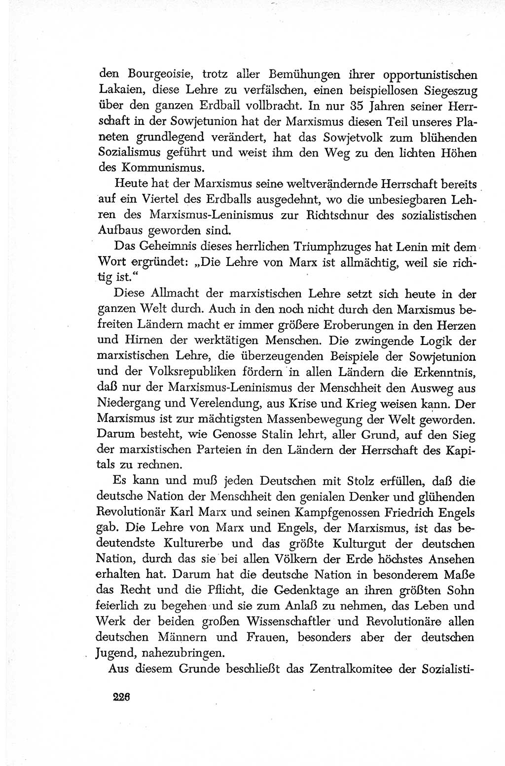 Dokumente der Sozialistischen Einheitspartei Deutschlands (SED) [Deutsche Demokratische Republik (DDR)] 1952-1953, Seite 226 (Dok. SED DDR 1952-1953, S. 226)