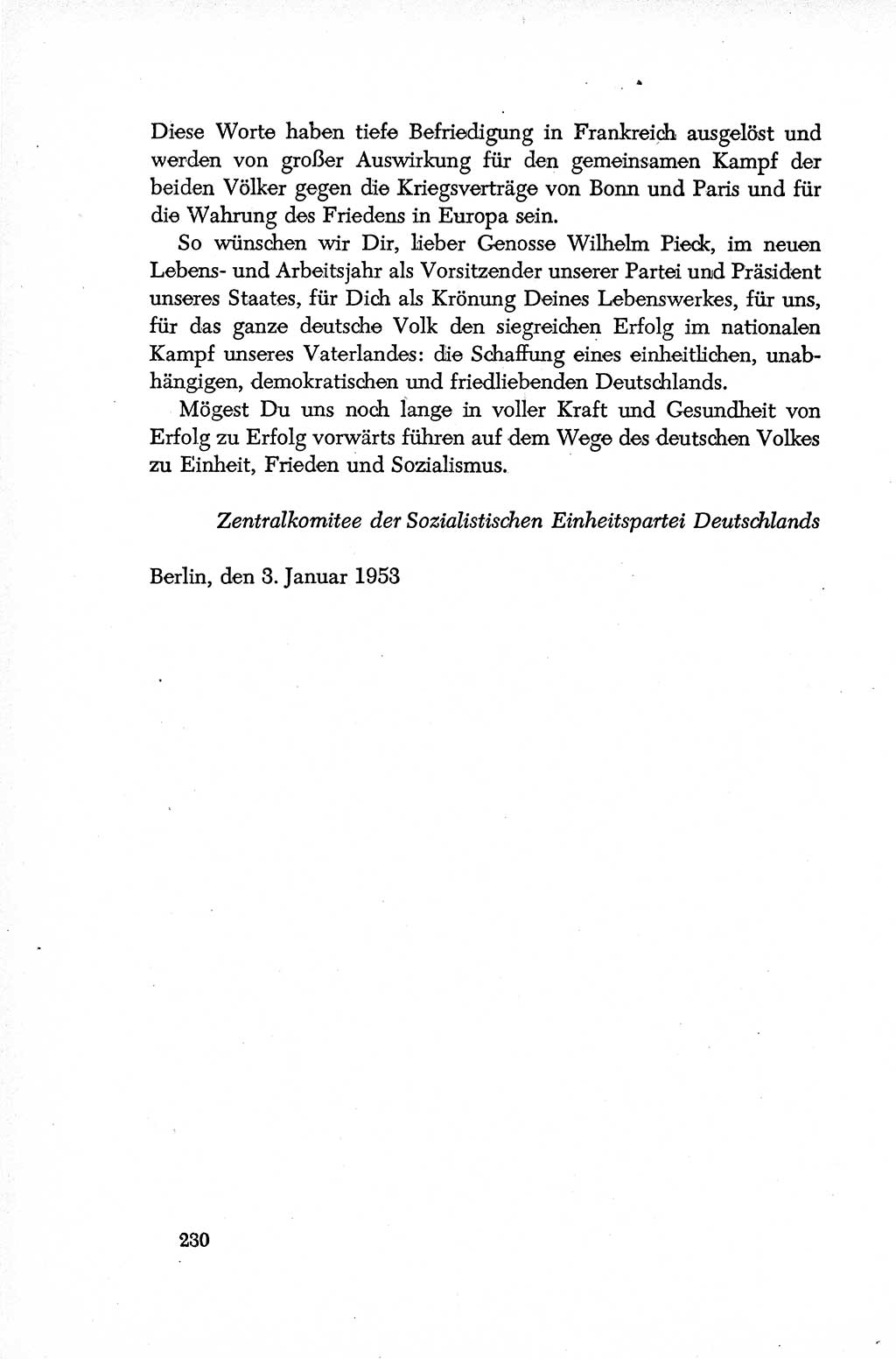 Dokumente der Sozialistischen Einheitspartei Deutschlands (SED) [Deutsche Demokratische Republik (DDR)] 1952-1953, Seite 230 (Dok. SED DDR 1952-1953, S. 230)