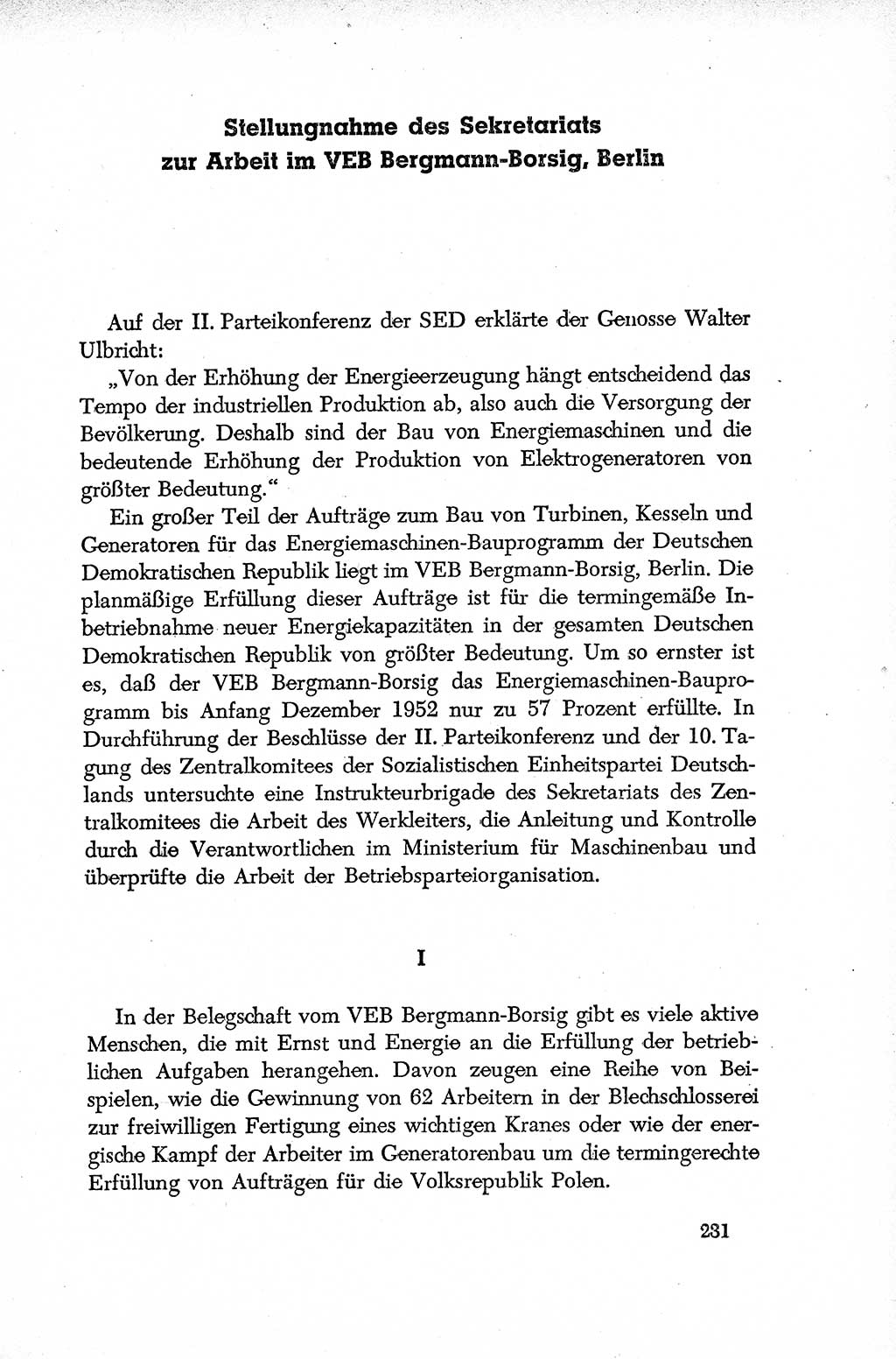 Dokumente der Sozialistischen Einheitspartei Deutschlands (SED) [Deutsche Demokratische Republik (DDR)] 1952-1953, Seite 231 (Dok. SED DDR 1952-1953, S. 231)