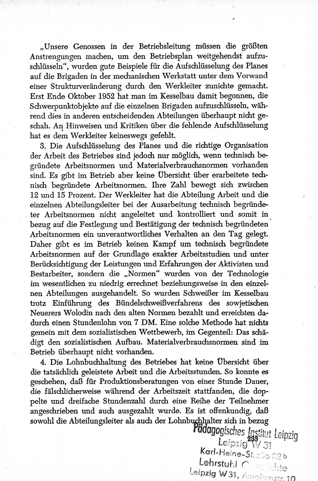 Dokumente der Sozialistischen Einheitspartei Deutschlands (SED) [Deutsche Demokratische Republik (DDR)] 1952-1953, Seite 233 (Dok. SED DDR 1952-1953, S. 233)