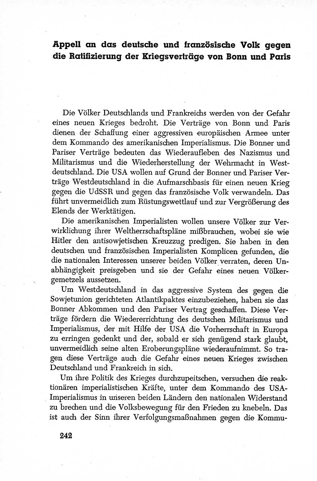 Dokumente der Sozialistischen Einheitspartei Deutschlands (SED) [Deutsche Demokratische Republik (DDR)] 1952-1953, Seite 242 (Dok. SED DDR 1952-1953, S. 242)