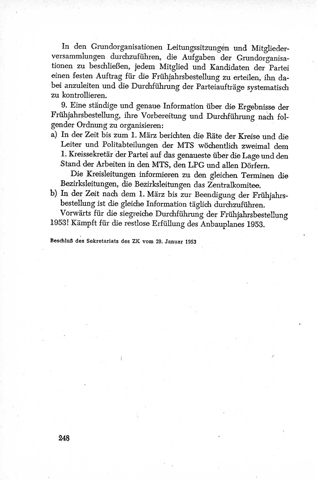 Dokumente der Sozialistischen Einheitspartei Deutschlands (SED) [Deutsche Demokratische Republik (DDR)] 1952-1953, Seite 248 (Dok. SED DDR 1952-1953, S. 248)