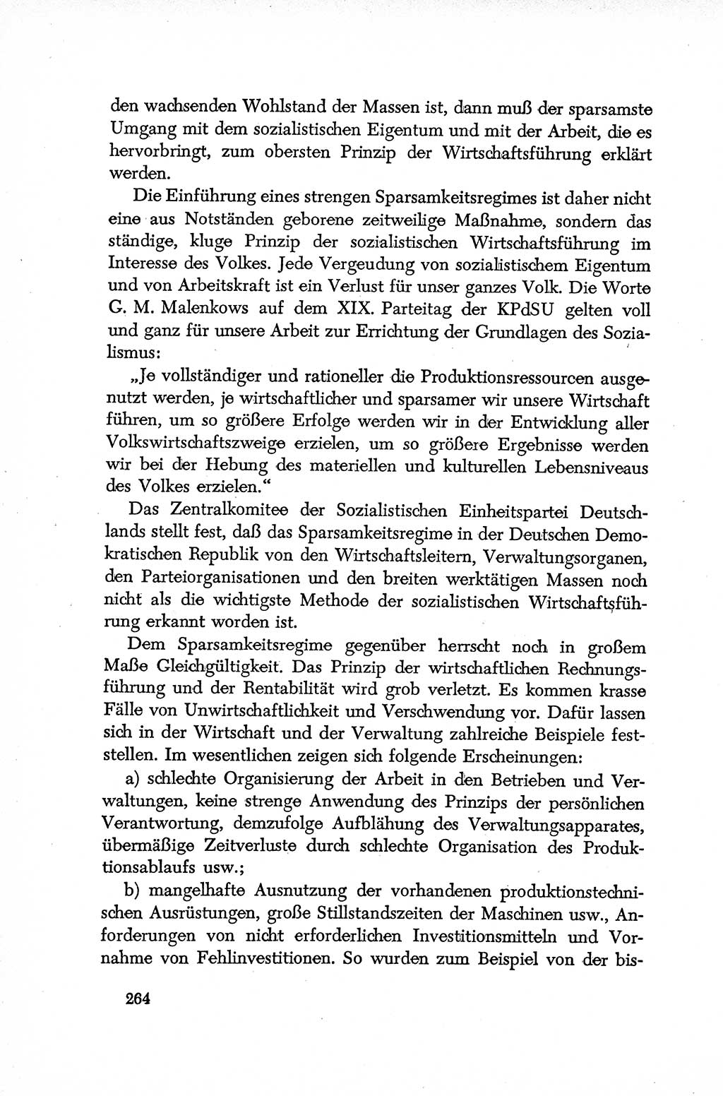Dokumente der Sozialistischen Einheitspartei Deutschlands (SED) [Deutsche Demokratische Republik (DDR)] 1952-1953, Seite 264 (Dok. SED DDR 1952-1953, S. 264)