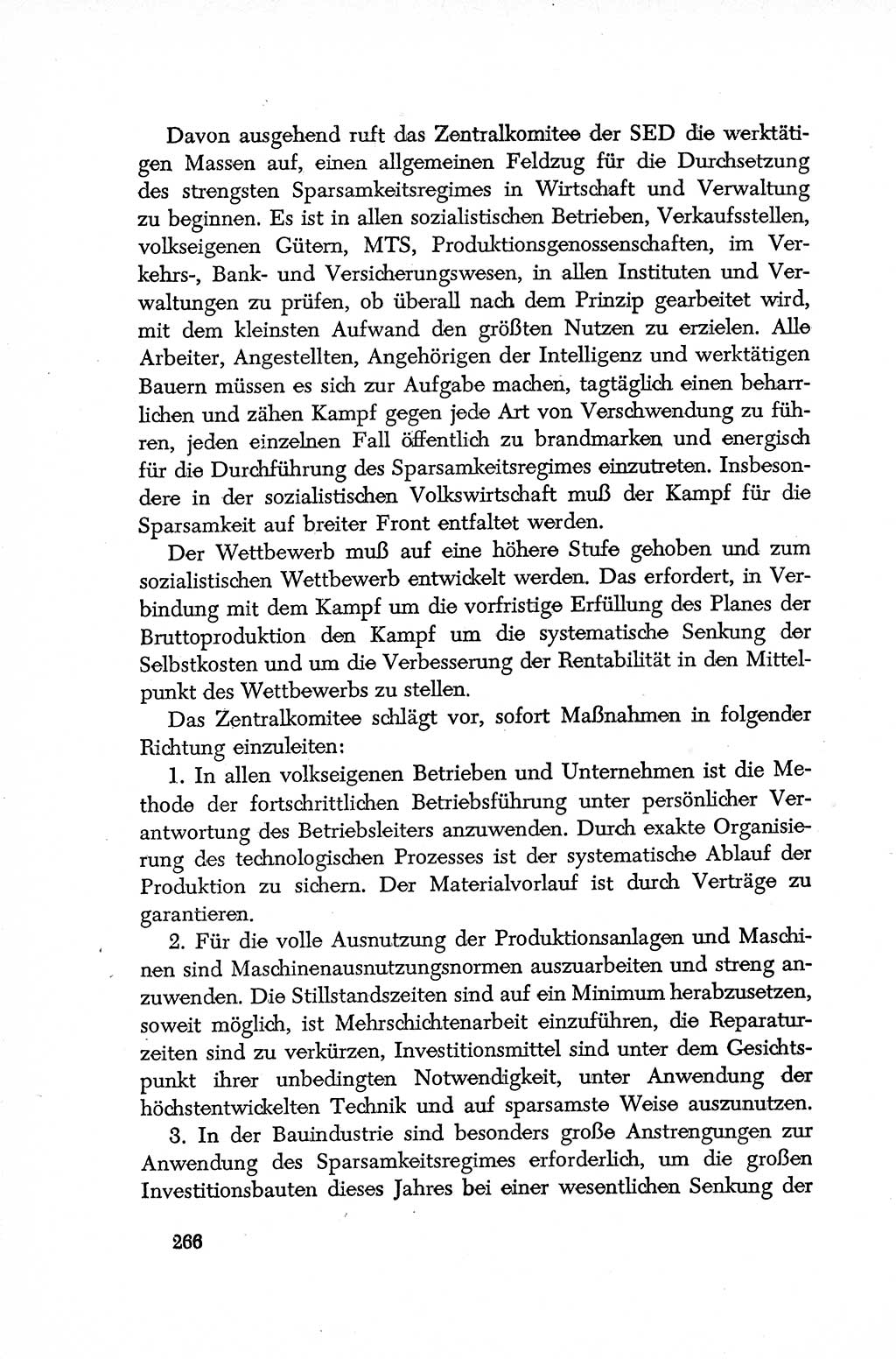 Dokumente der Sozialistischen Einheitspartei Deutschlands (SED) [Deutsche Demokratische Republik (DDR)] 1952-1953, Seite 266 (Dok. SED DDR 1952-1953, S. 266)